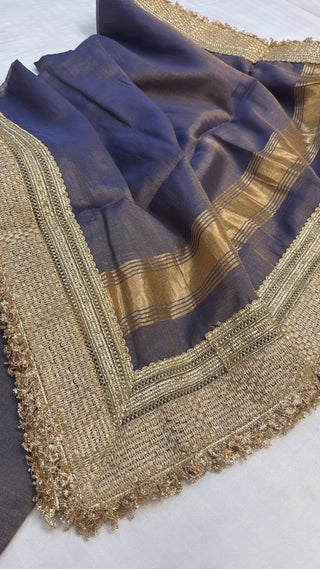 Mul cotton tissue banarasi suit set