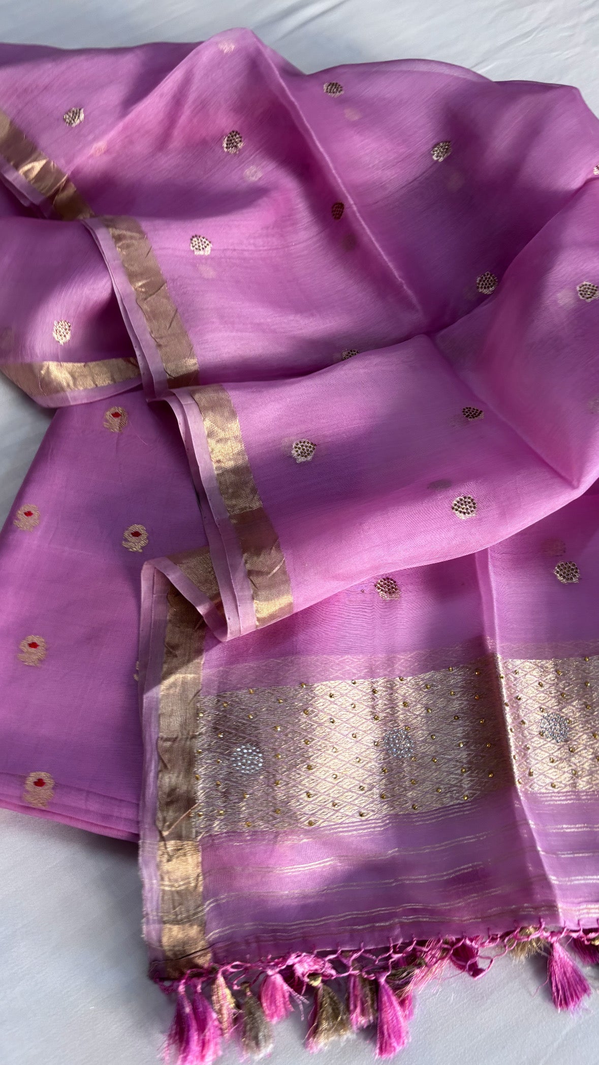 Sitara stonework kora silk kadhwa suit sets