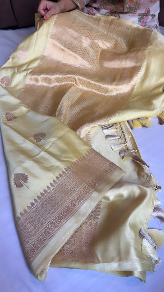 Lime soda shade 8-kadi mashru satin silk kadhwa saree