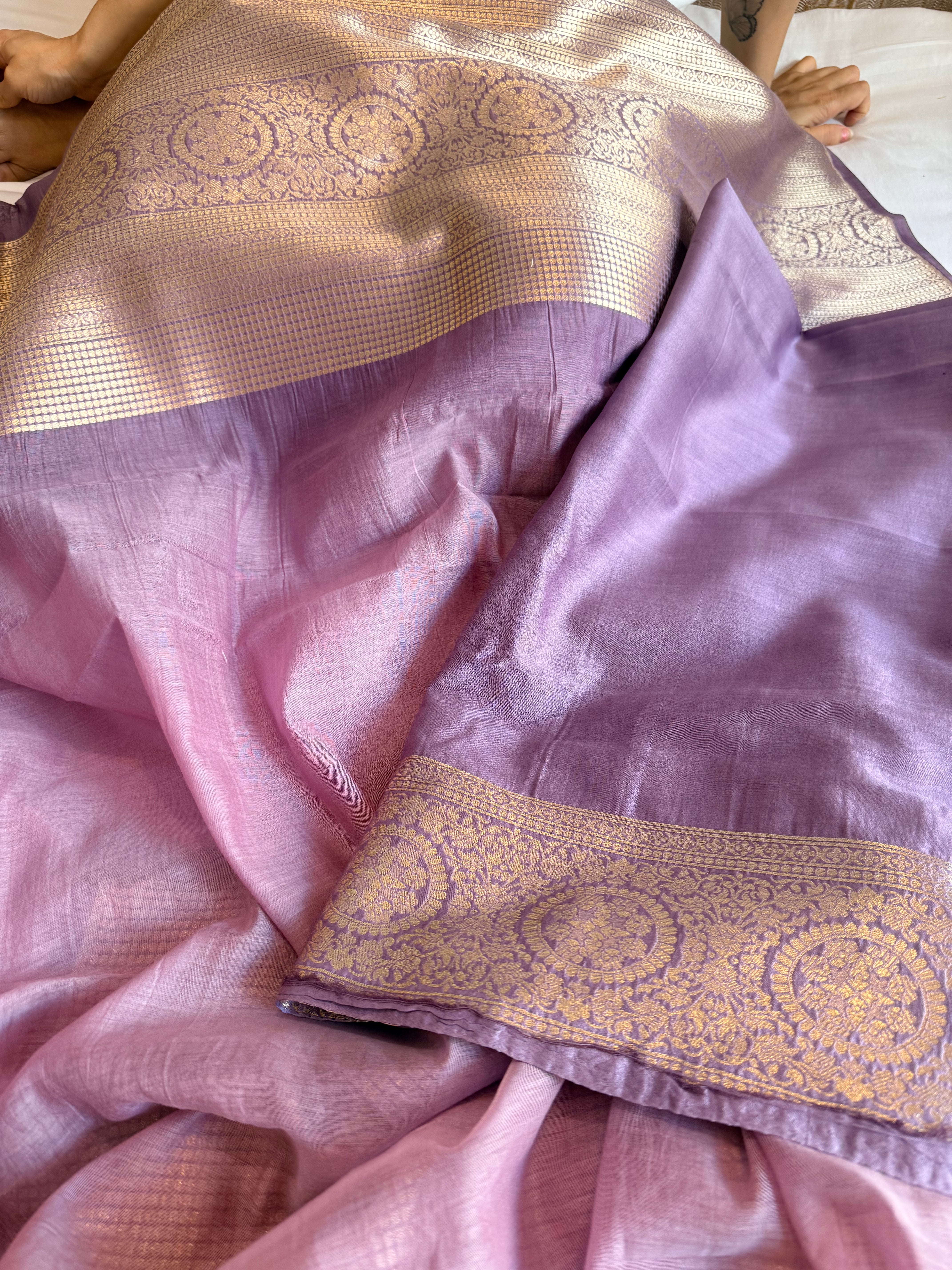 Mul cotton brocade banarasi kurta and bottom banarasi weaving co-ord set