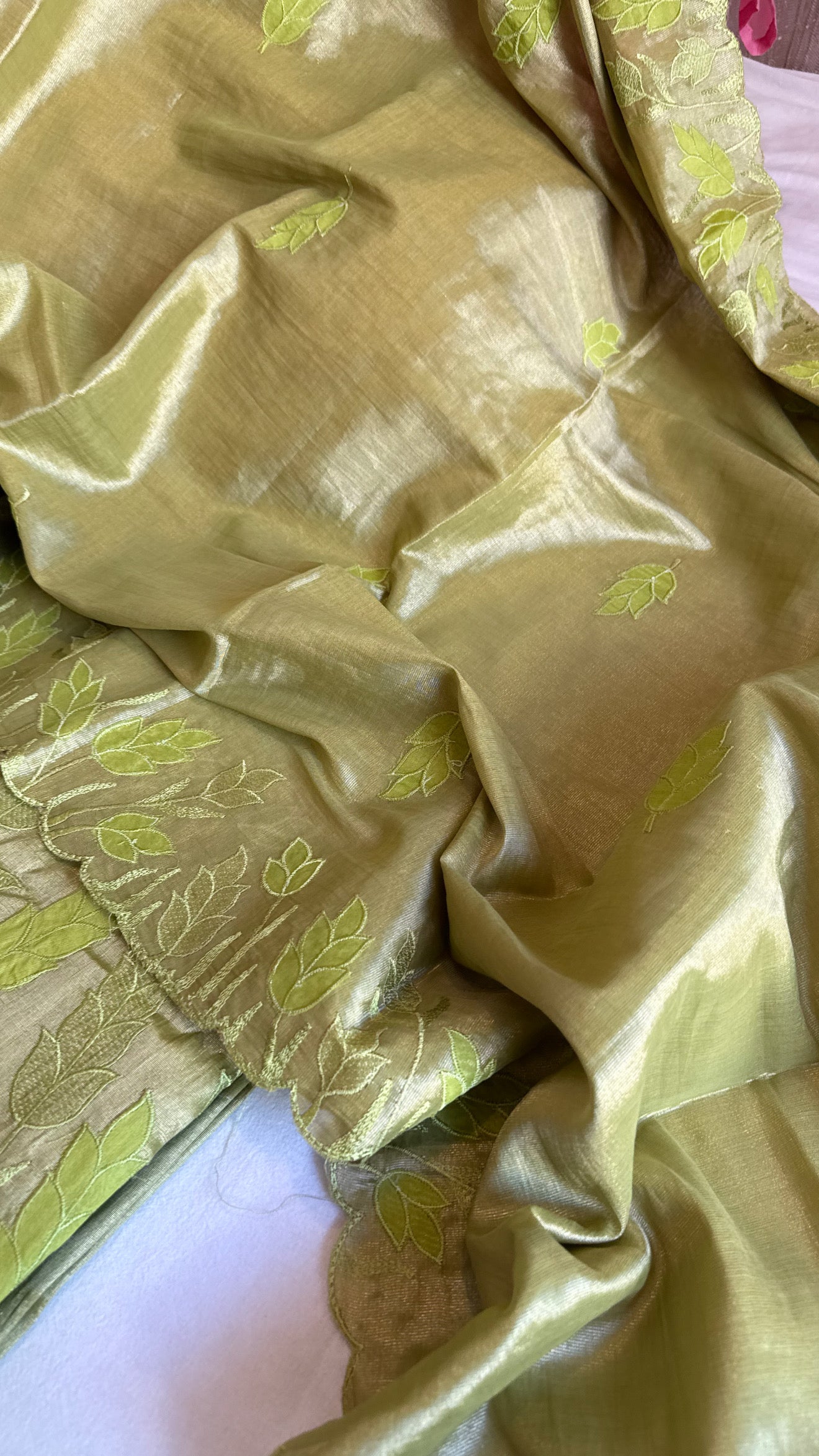 Mul cotton tissue appliqué work suit set