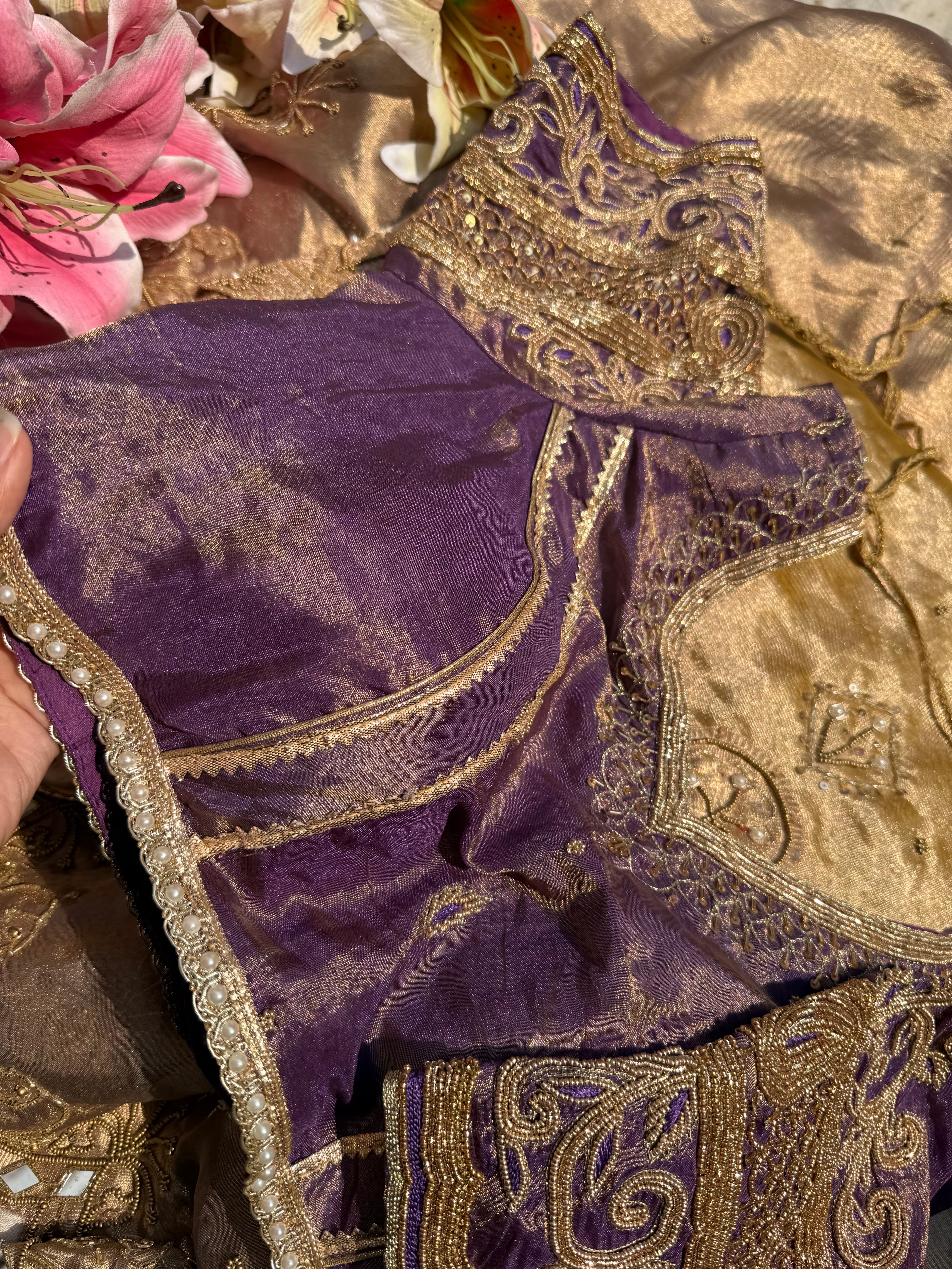 Purple free size blouse piece