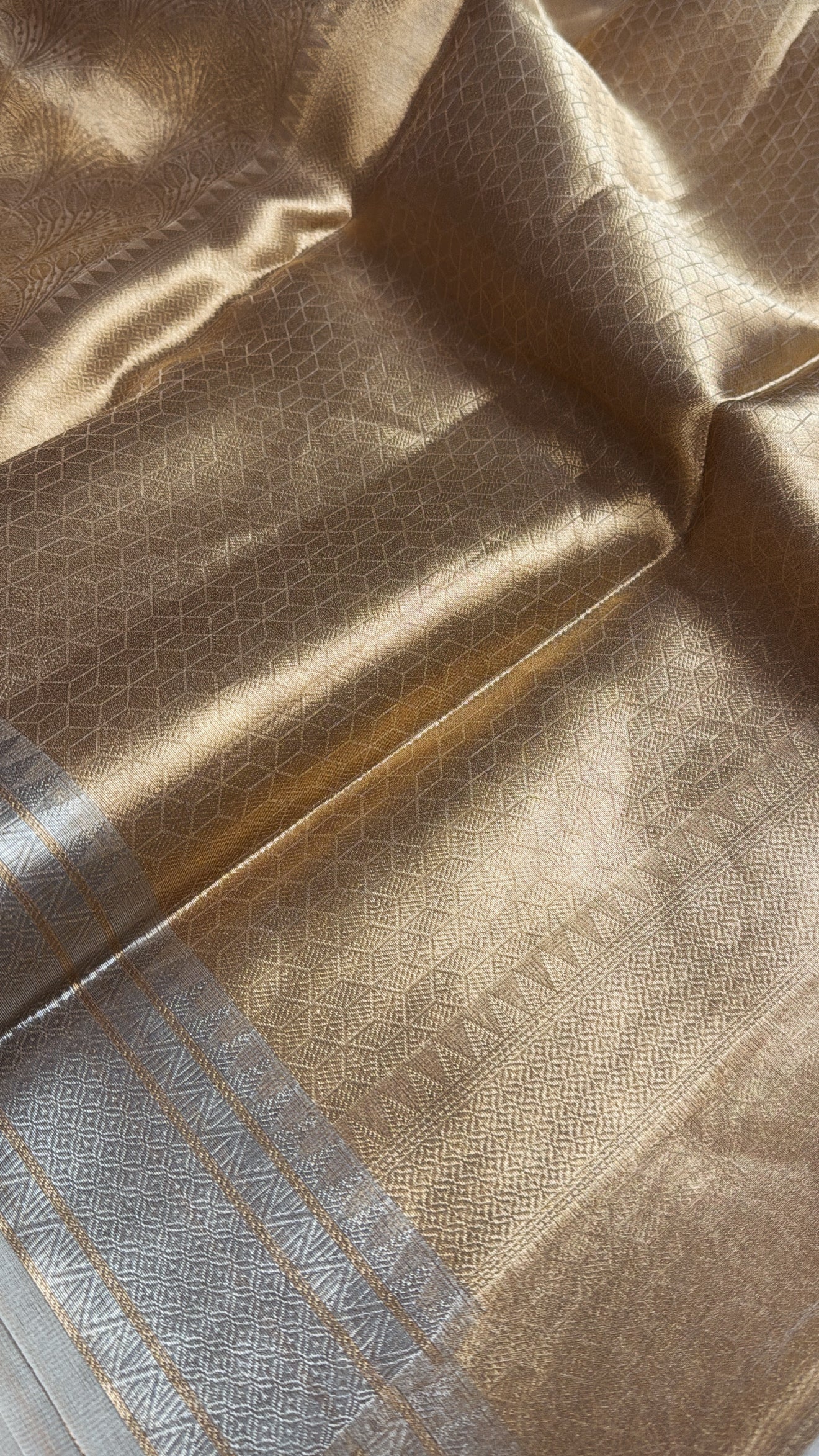 Liquid gold tissue silk brocade Sona rupa kadhwa banarasi saree