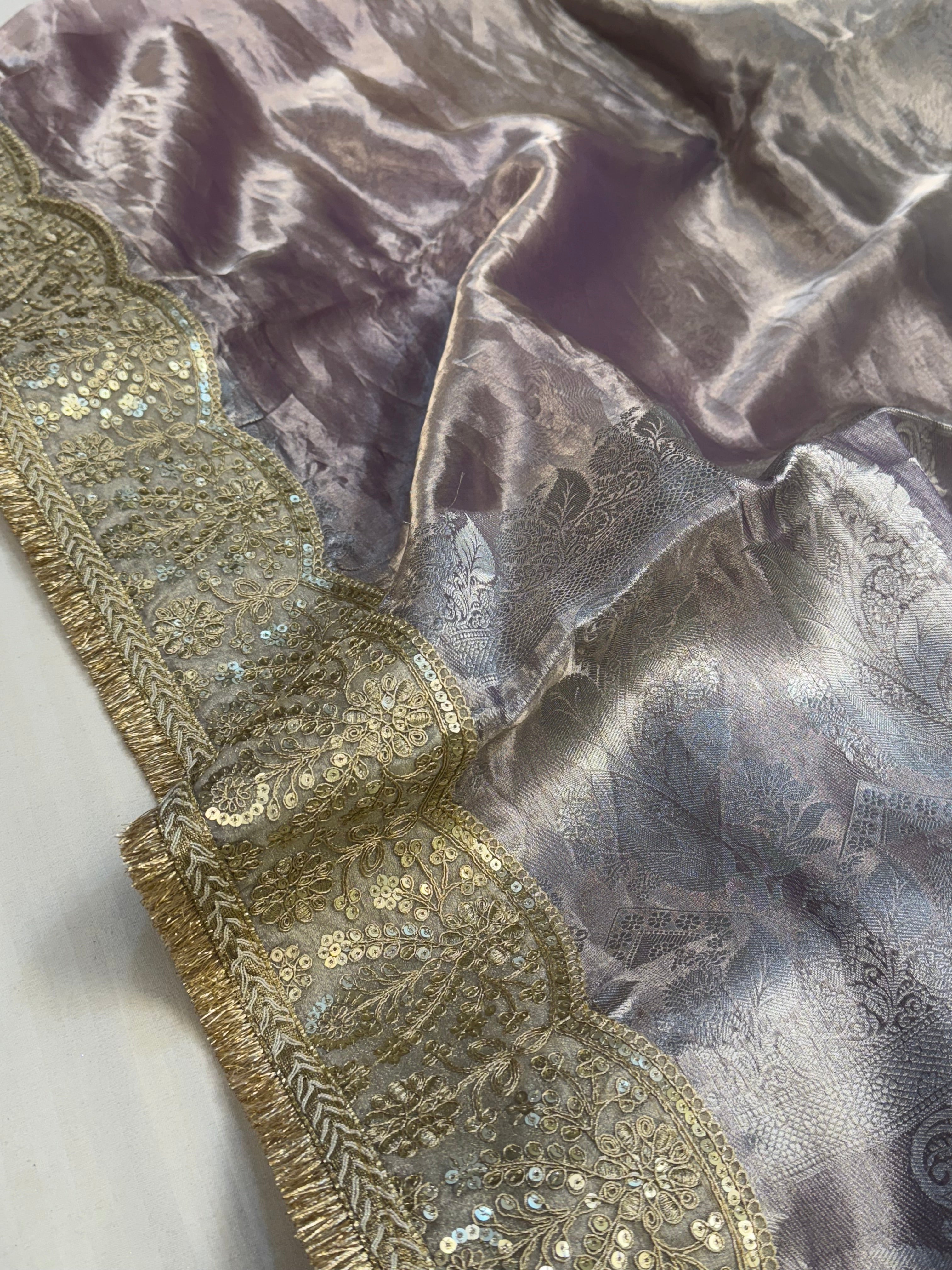 Maharani rang birangi tissue silk shaded multicoloured kadhwa saree