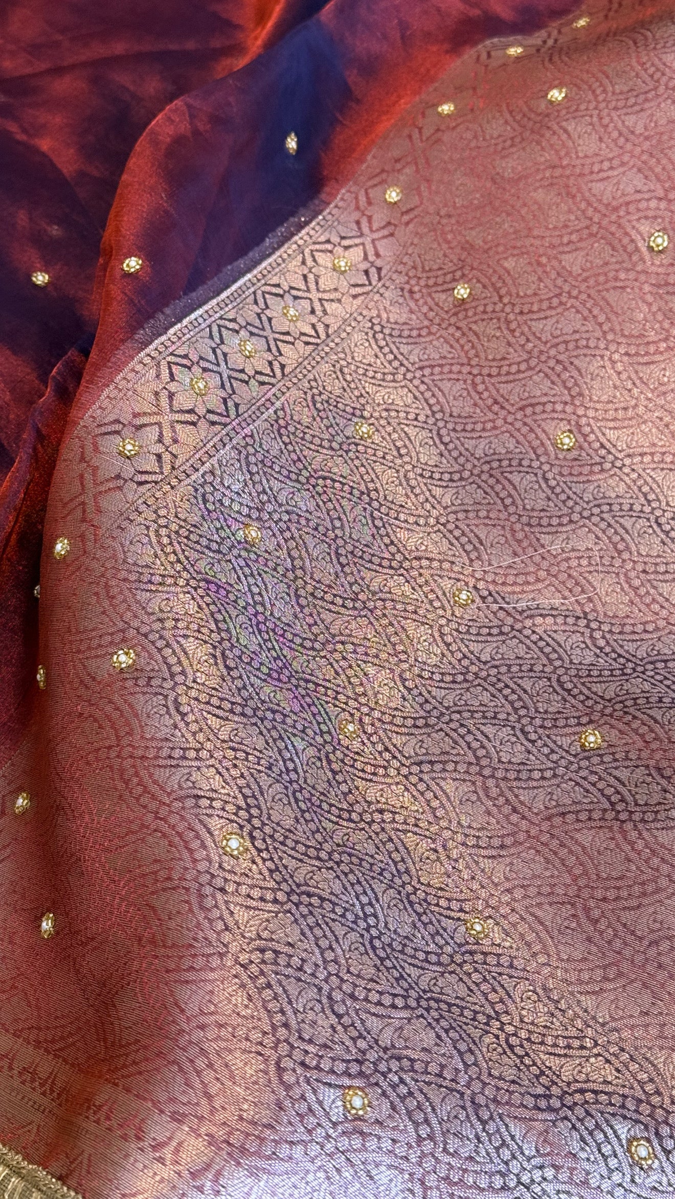 Hathi , ghoda aur palki wali saree - Husn tissue silk hand embroidered saree