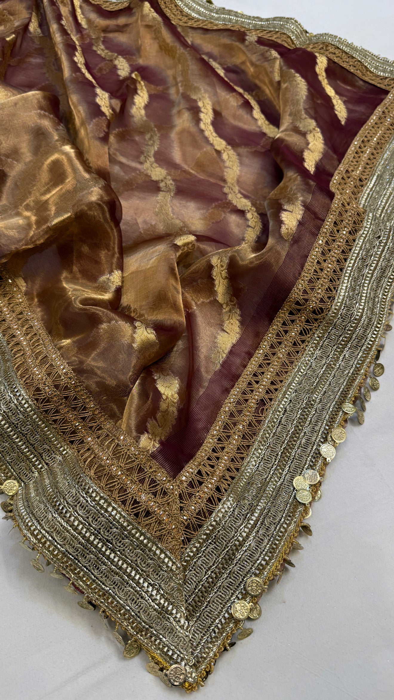 Maharani tissue silk gotapatti duppata