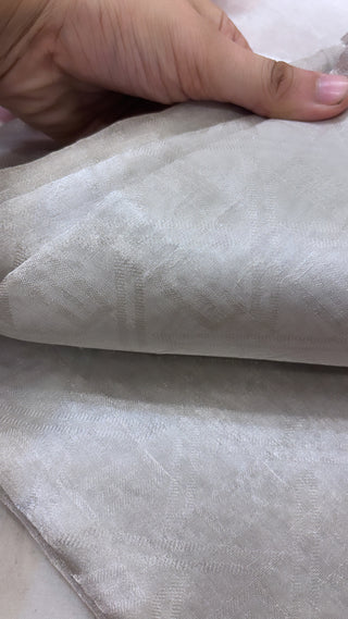 Silver tissue tanchoi silk dyeable fabric