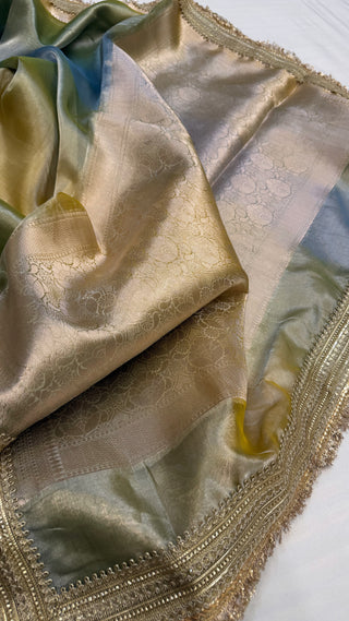 Maharani rang-birangi multicolour shaded tissue silk saree