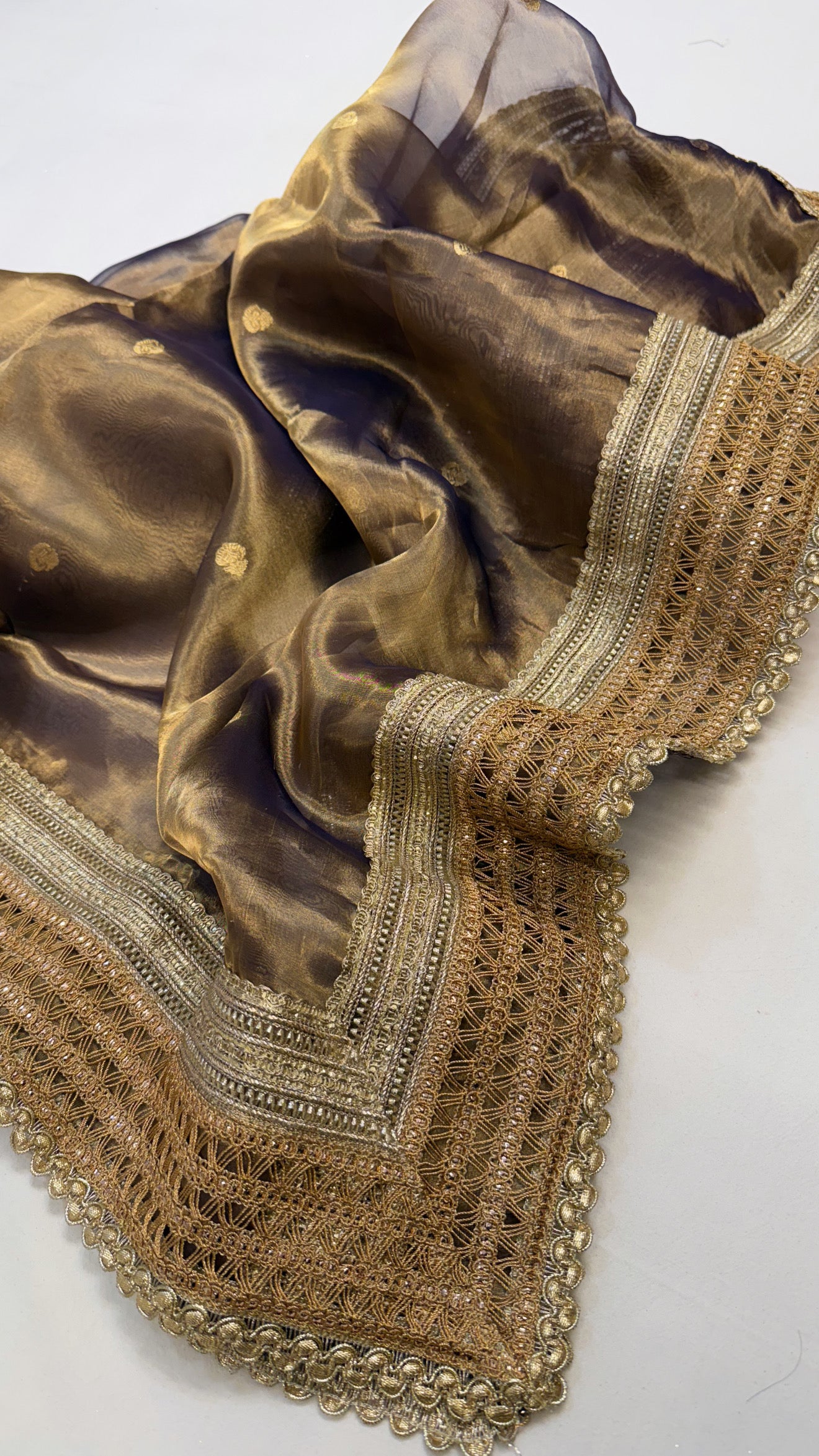 Maharani tissue silk kadhwa gotapatti duppata