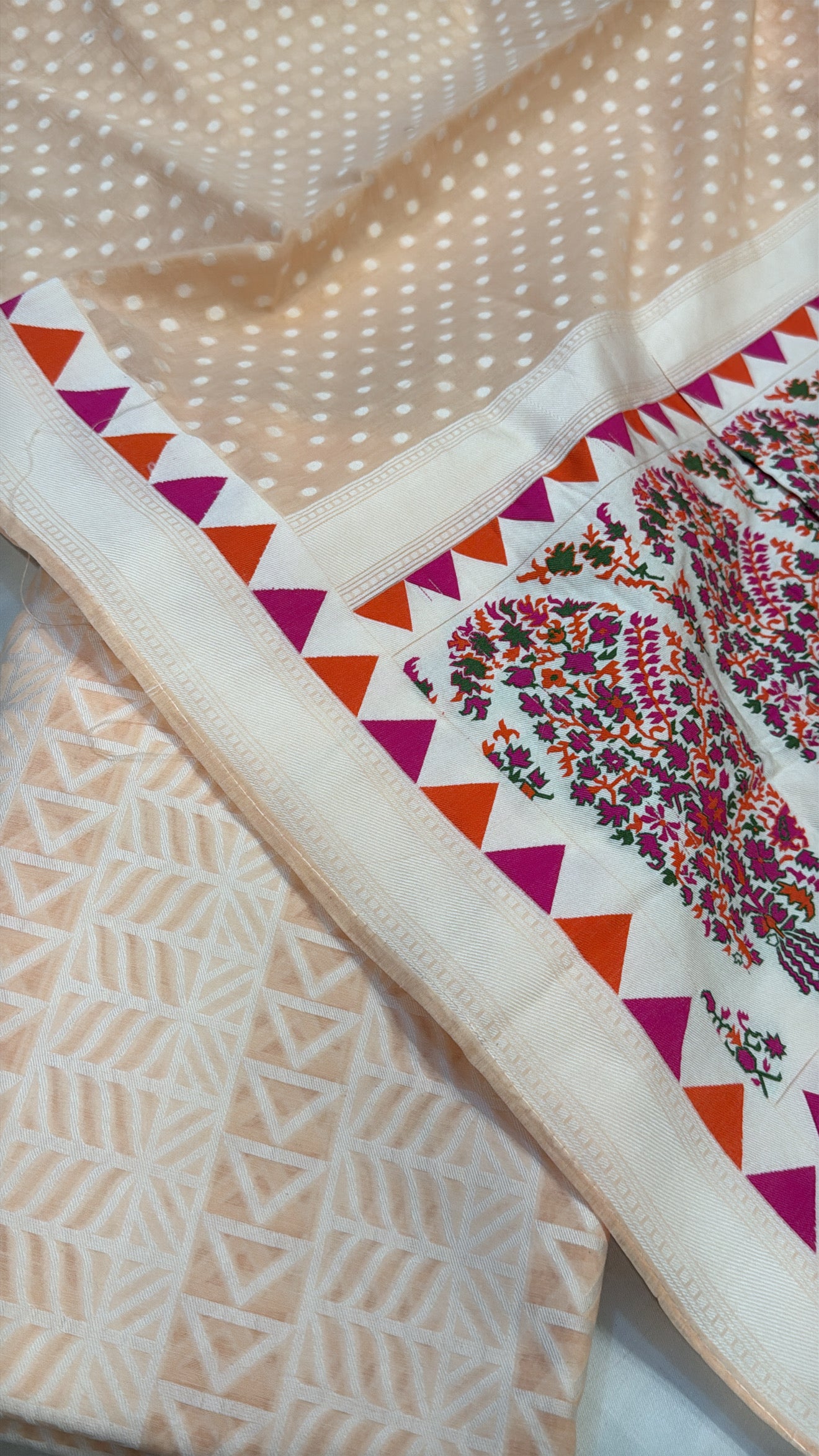 Banarasi cotton resham meenakari kadhwa suit sets