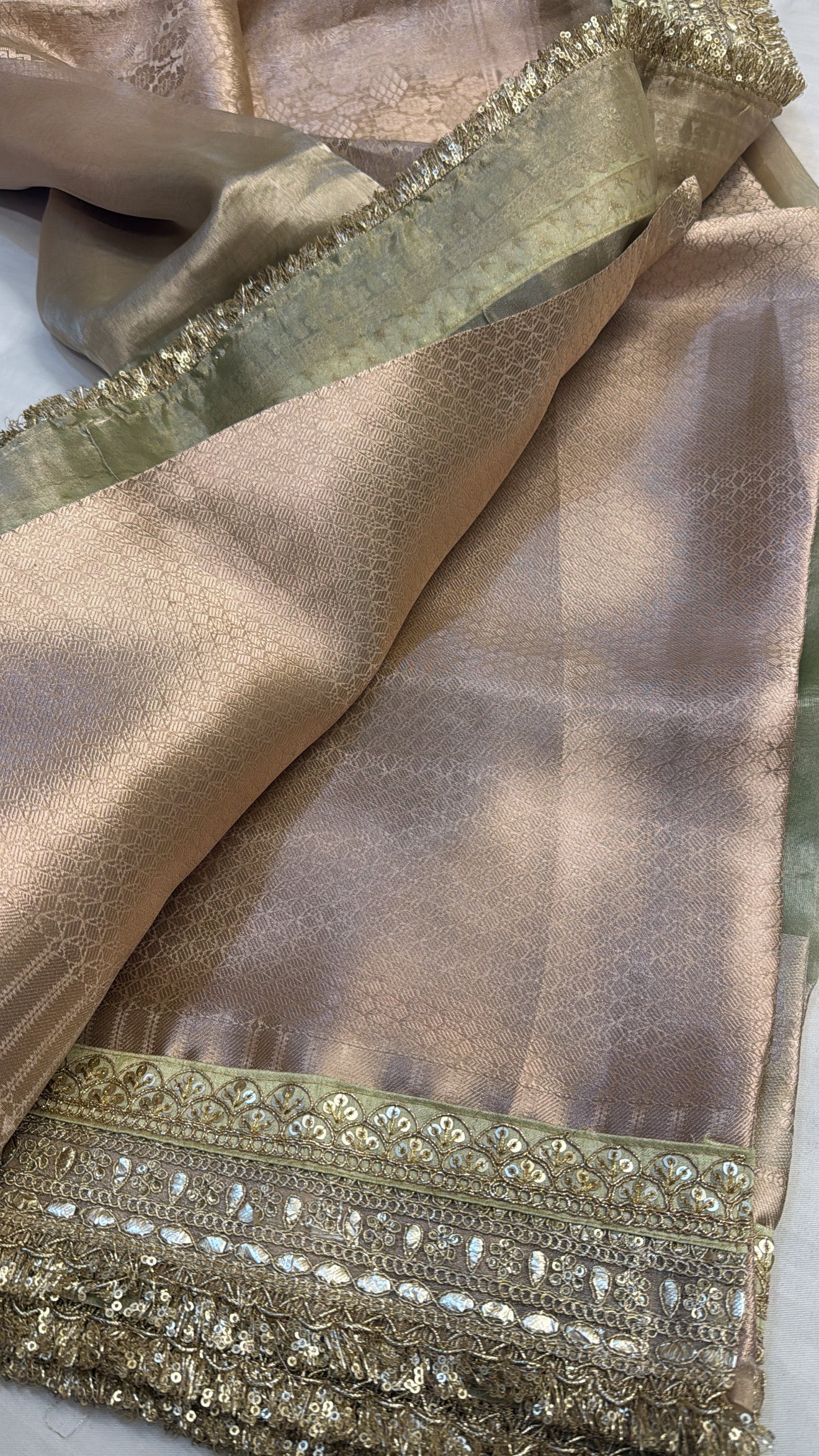 Maharani rang-birangi multicoloured shaded kadhwa tissue silk saree