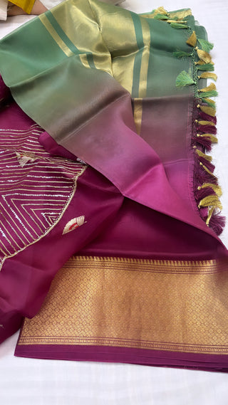 Noor kora silk saree