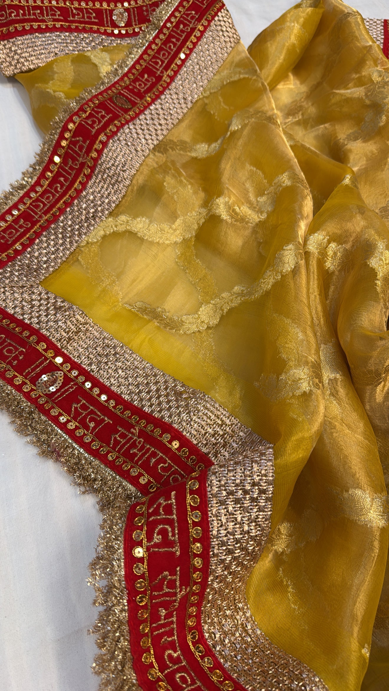 Maharani tissue silk kadhwa gotapatti duppata