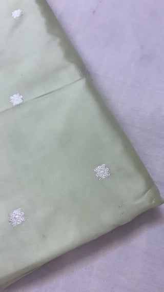 Glacial green katan silk fabric