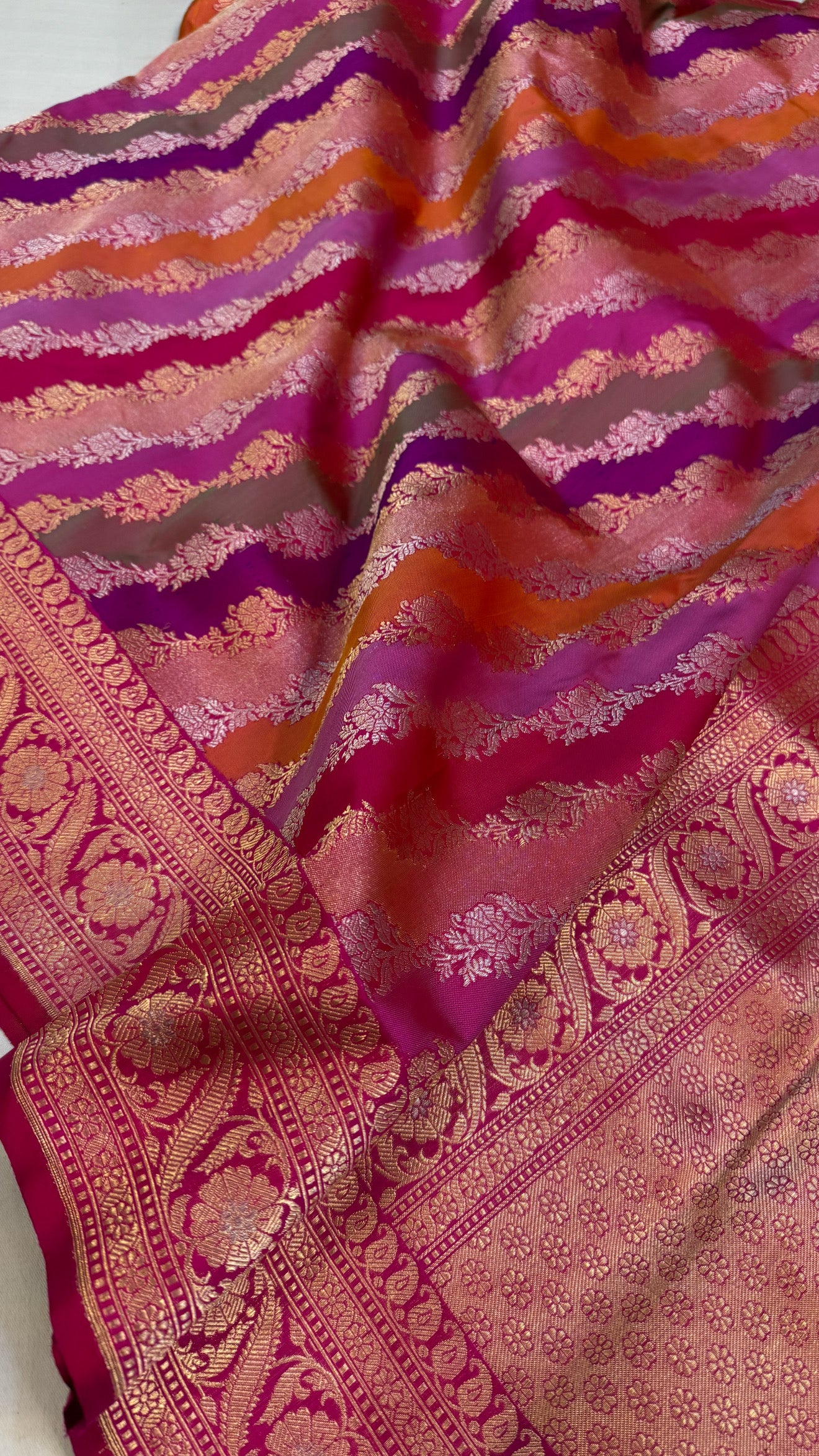 Rangkaat katan silk heavy jungla meenakari kadhwa duppata