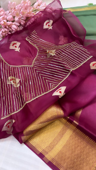 Noor kora silk saree