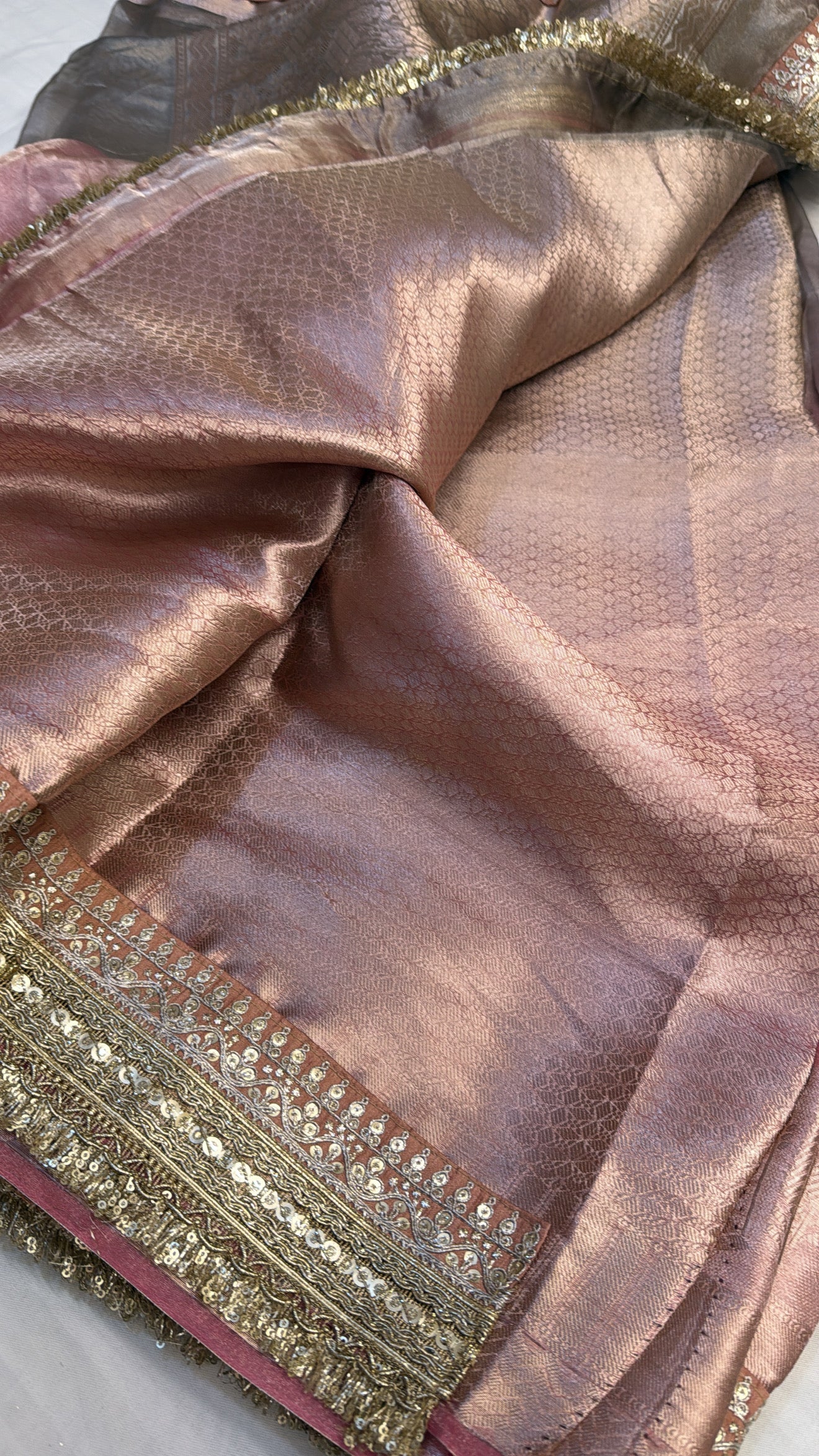 Maharani rang-birangi multicoloured shaded kadhwa tissue silk saree