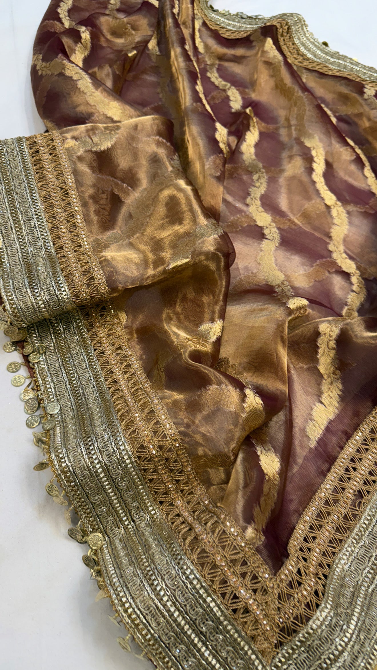 Maharani tissue silk gotapatti duppata