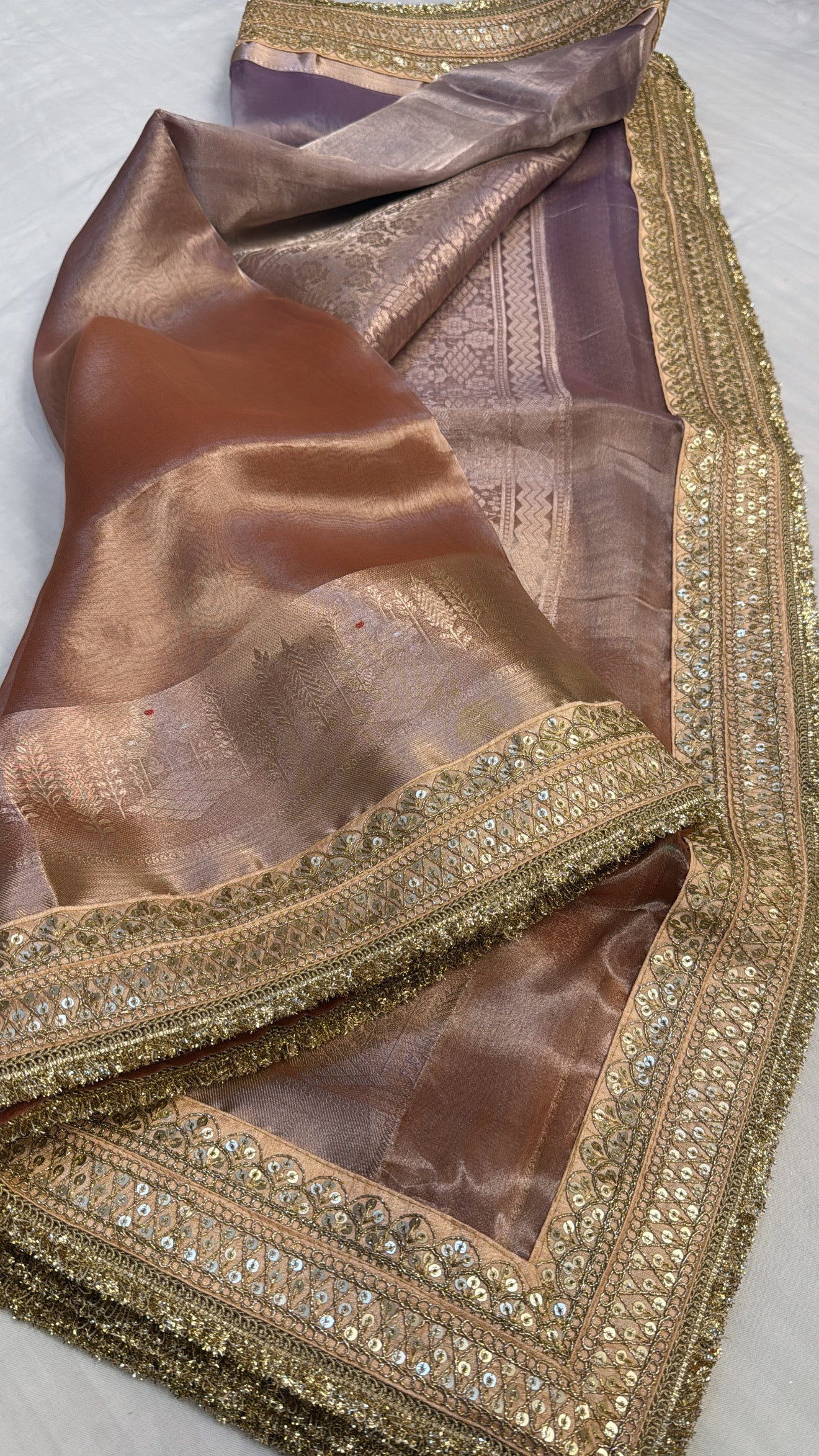 Maharani rang-birangi multicoloured shaded kadhwa tissue silk saree