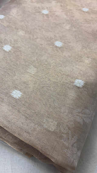 Tissue tanchoi silk dyeable fabric