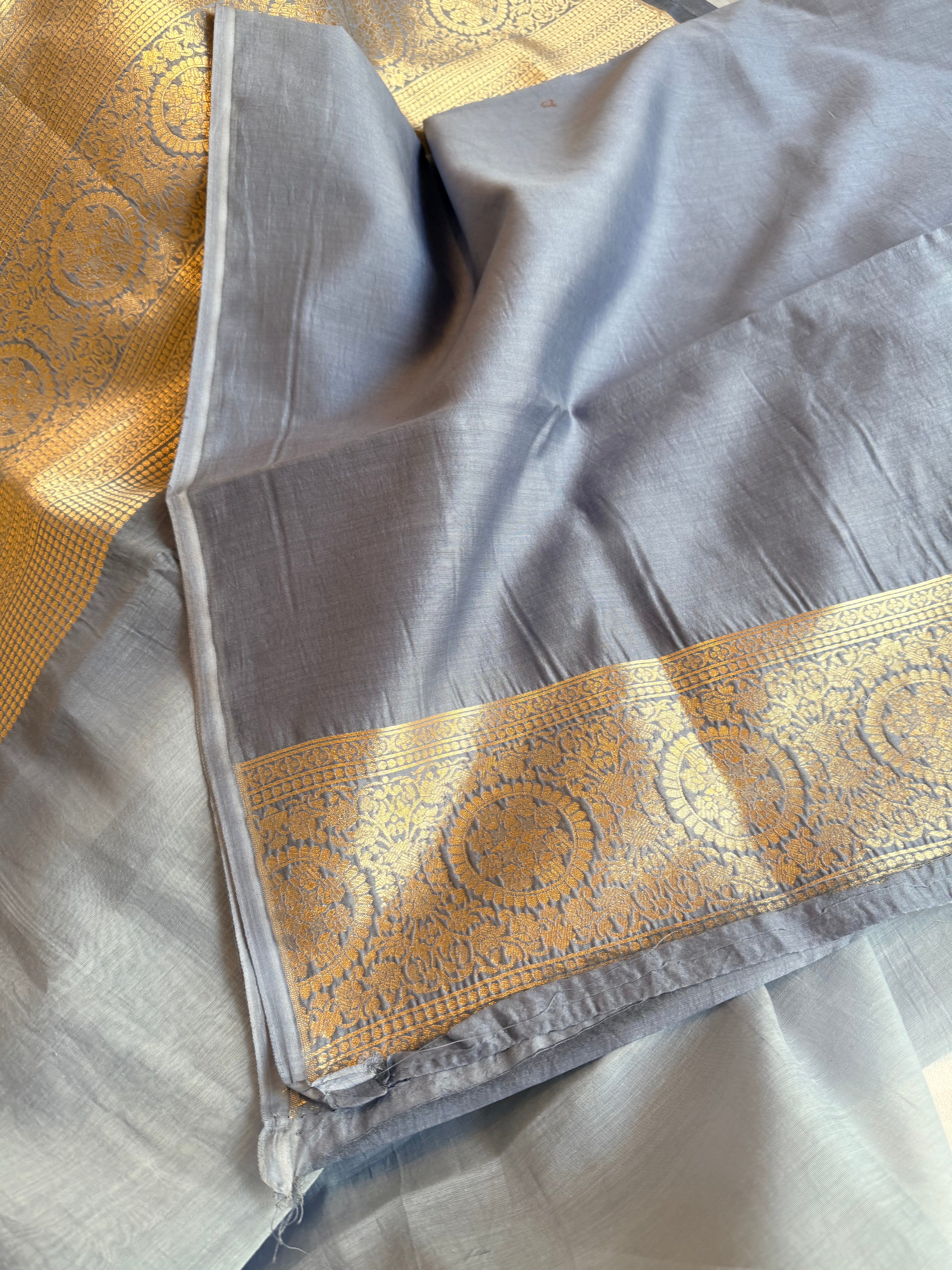 Mul cotton brocade banarasi kurta and bottom banarasi weaving co-ord set