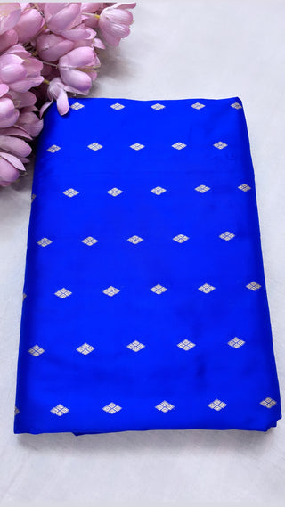 Electric blue katan silk fabric