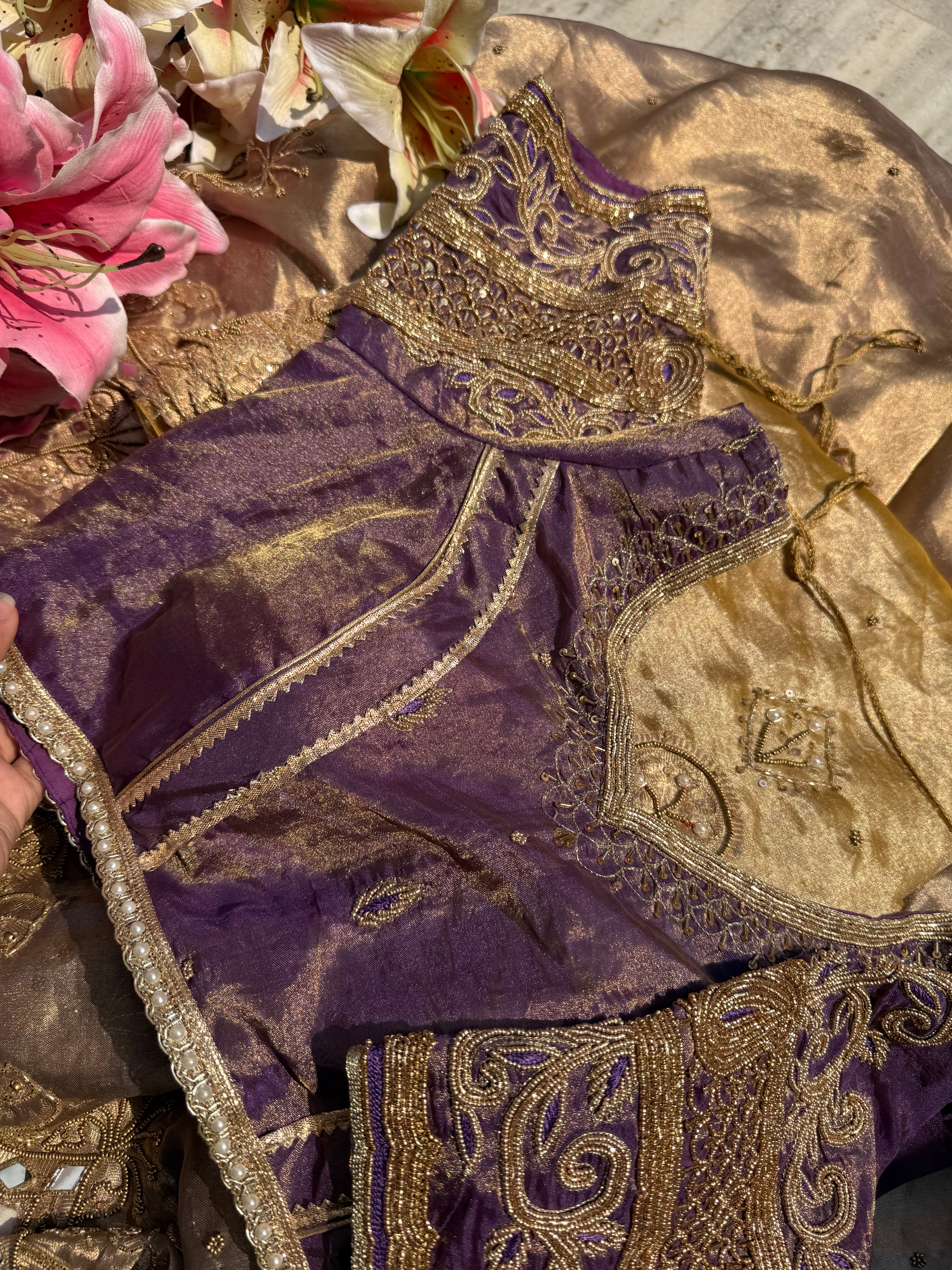 Purple free size blouse piece