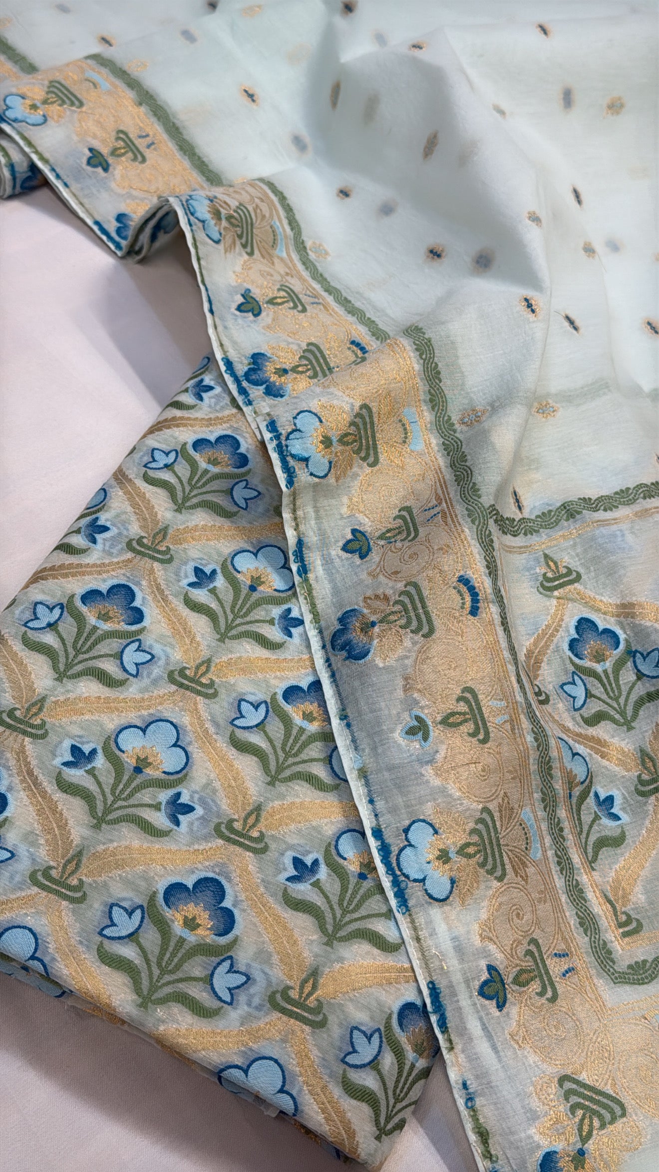 Banarasi cotton resham meenakari suit sets