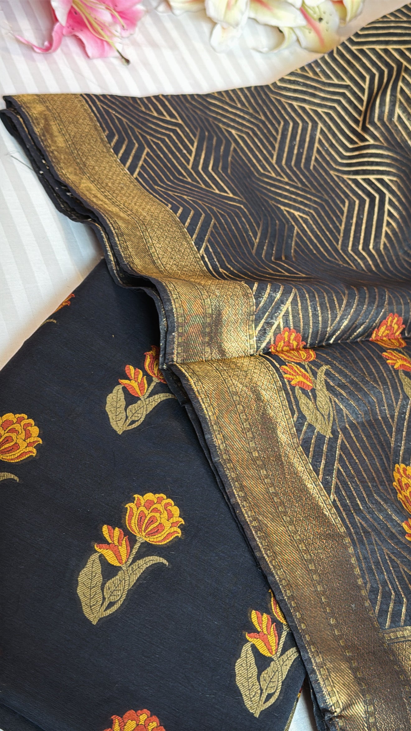 Banarasi cotton silk meenakari kadhwa suit set