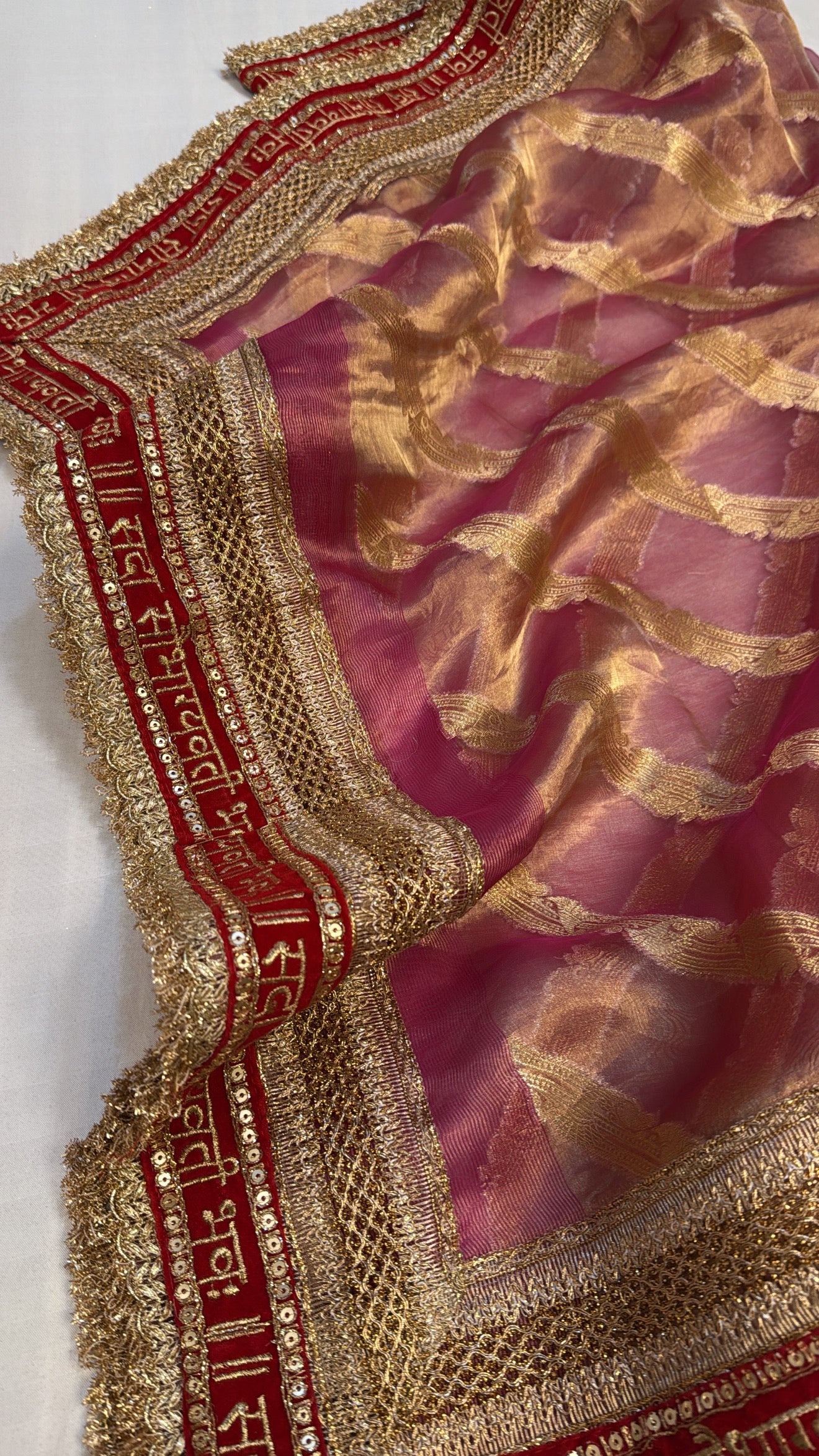 Maharani tissue silk kadhwa gotapatti duppata