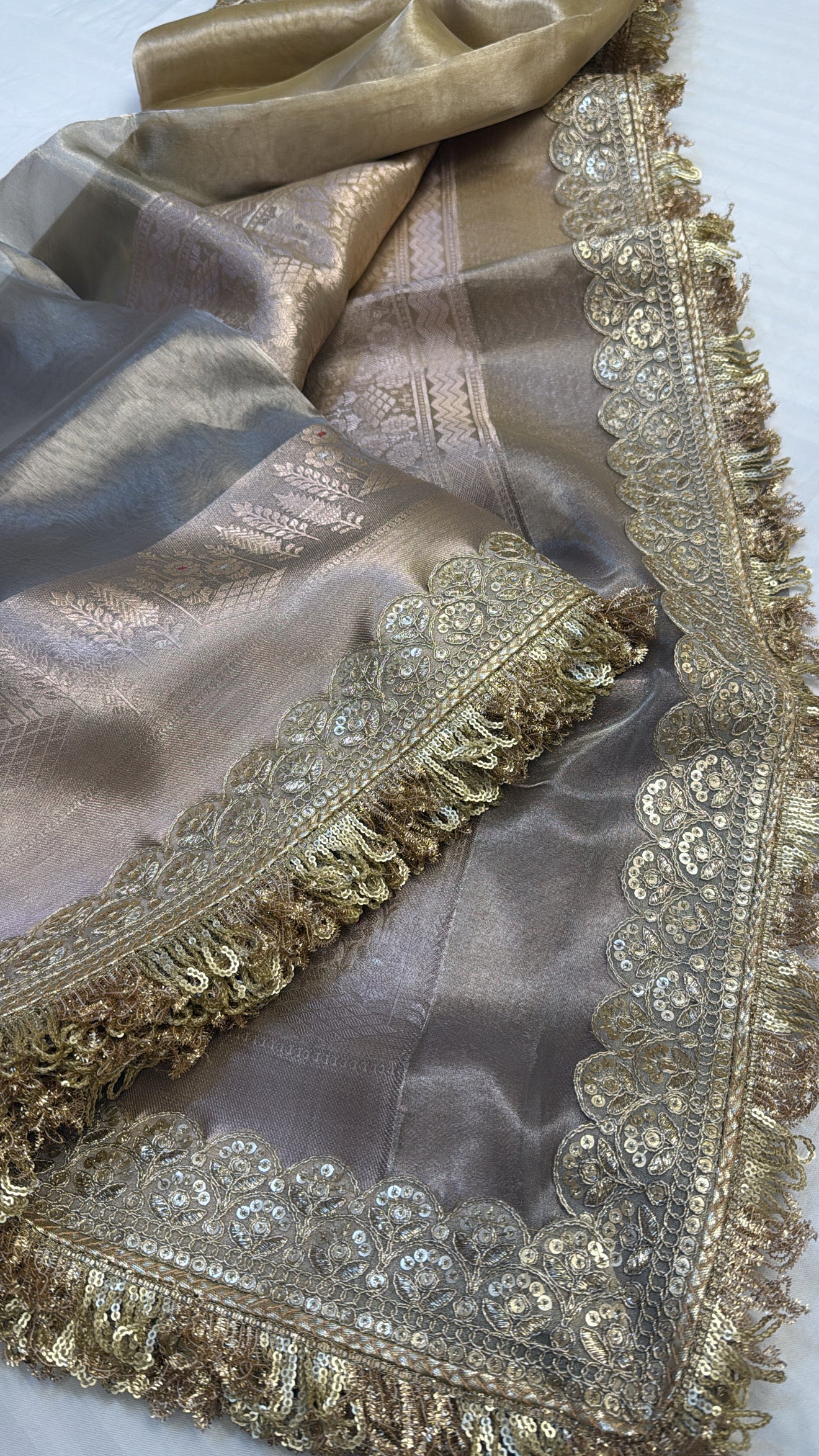 Maharani rang-birangi multicoloured shaded kadhwa tissue silk saree