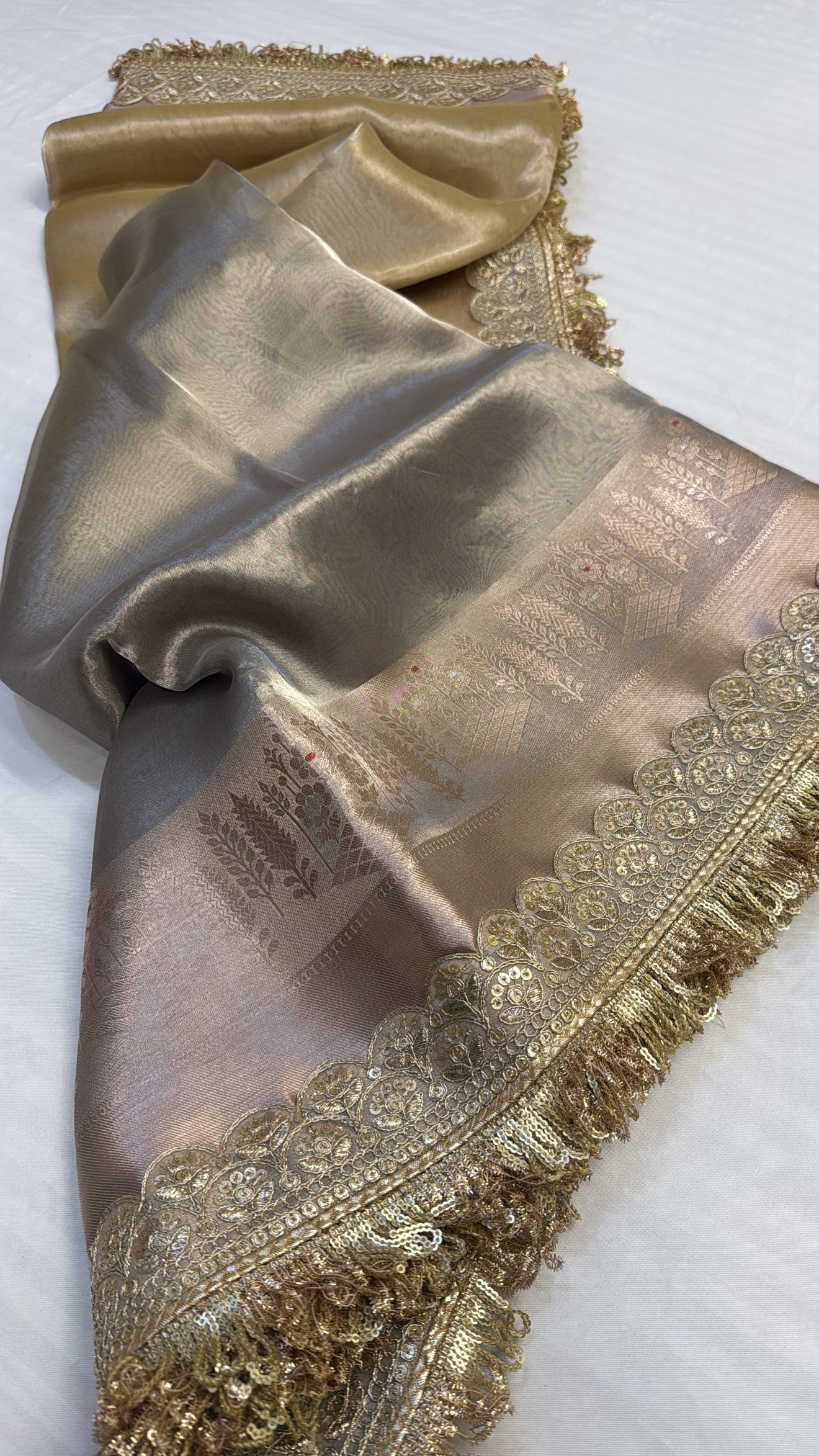 Maharani rang-birangi multicoloured shaded kadhwa tissue silk saree