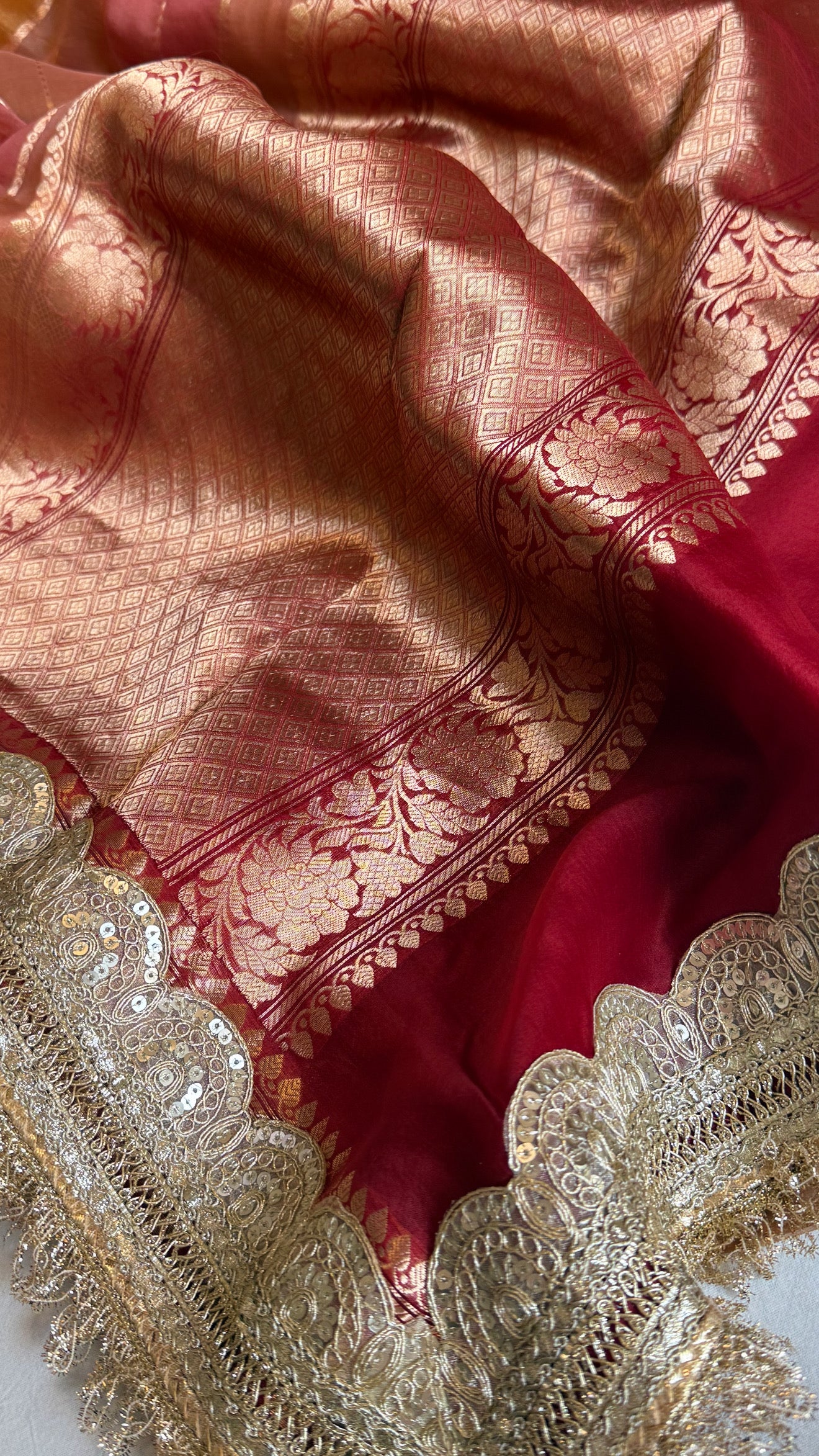 Rangeela kora silk rangkaat dye striped kadhwa banarasi saree