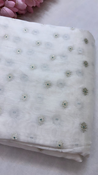 Chiniya silk dyeable kadhwa buti meenedar fabric