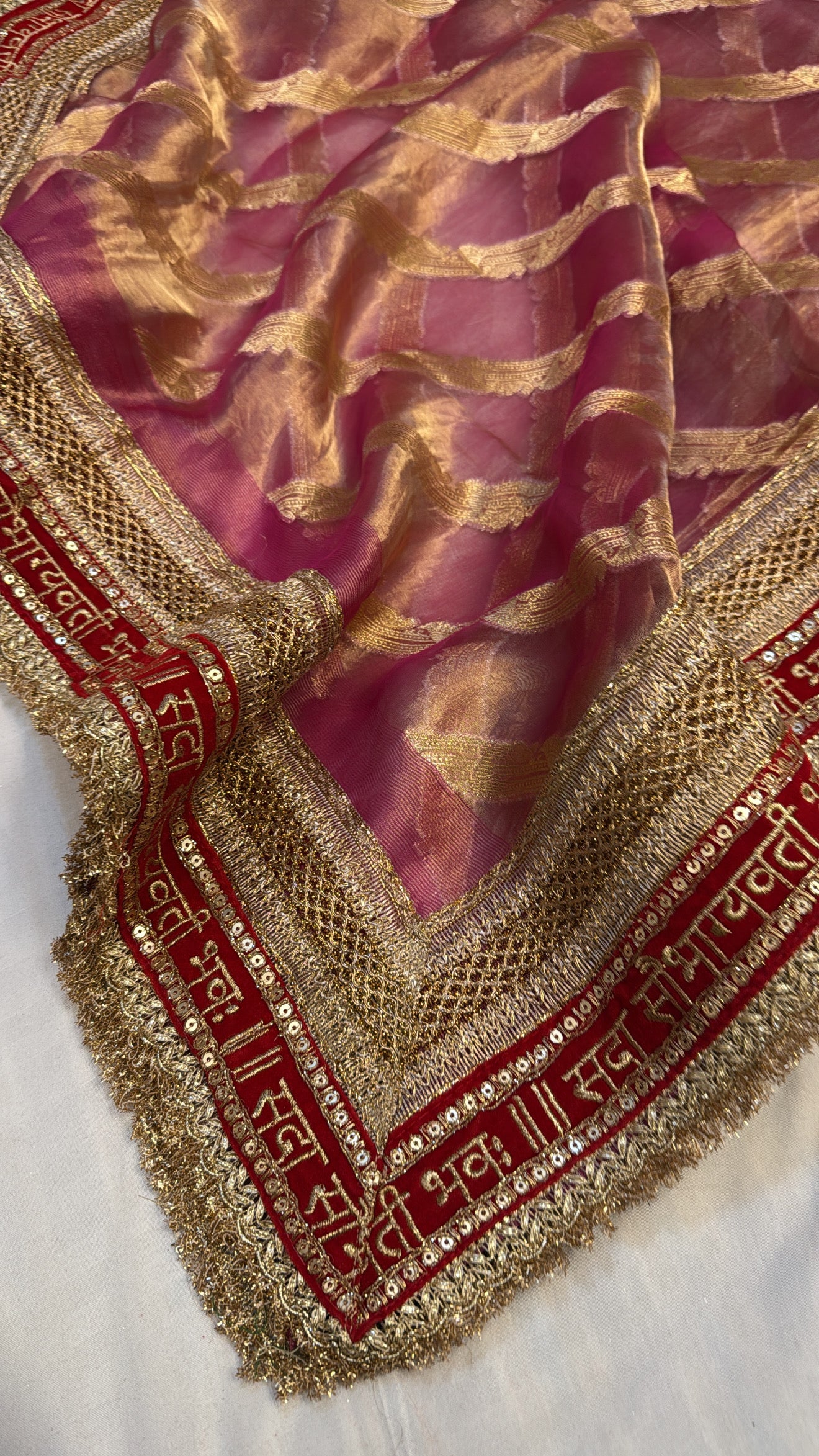 Maharani tissue silk kadhwa gotapatti duppata