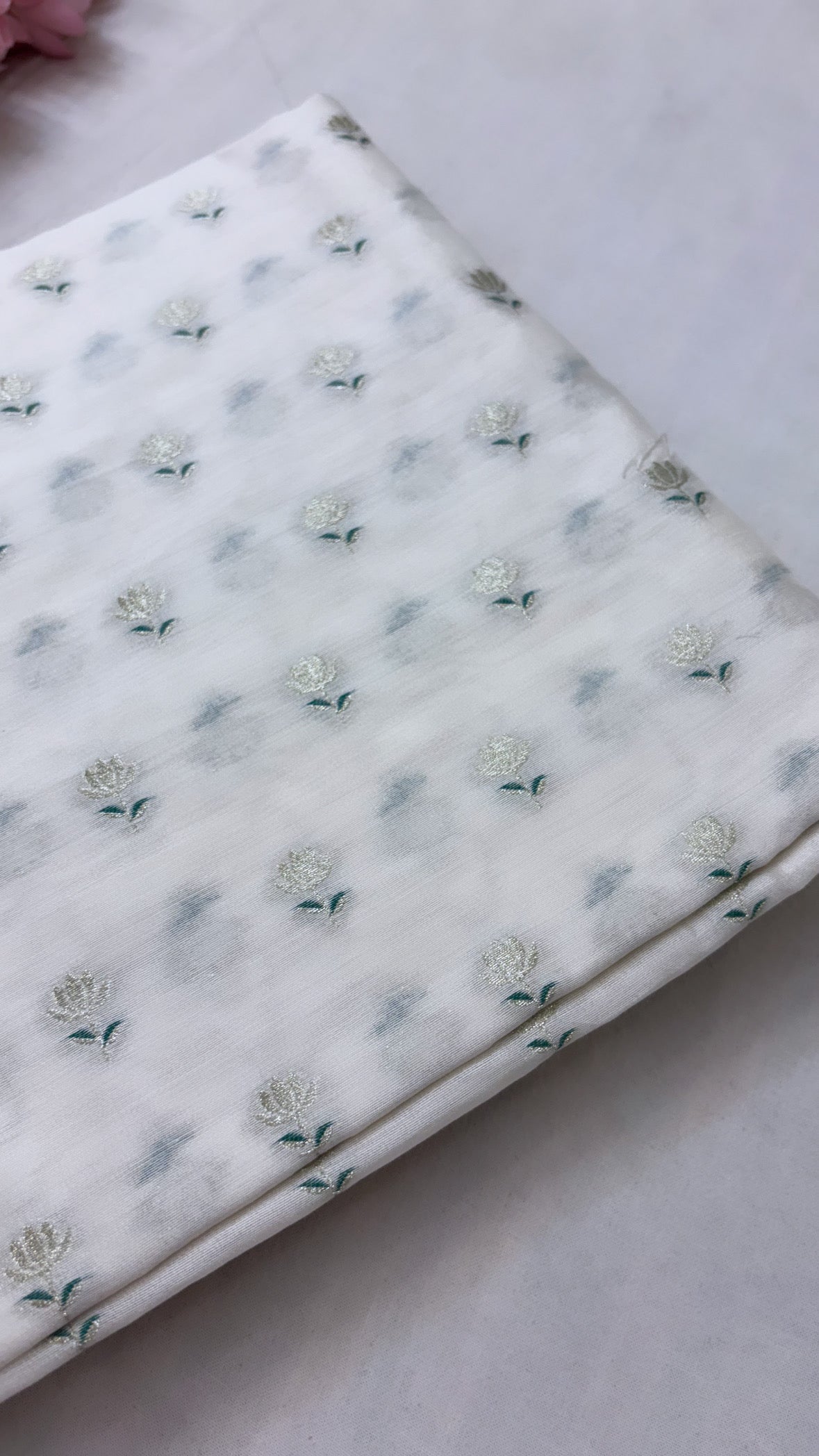 Chiniya silk dyeable meena buti fabric