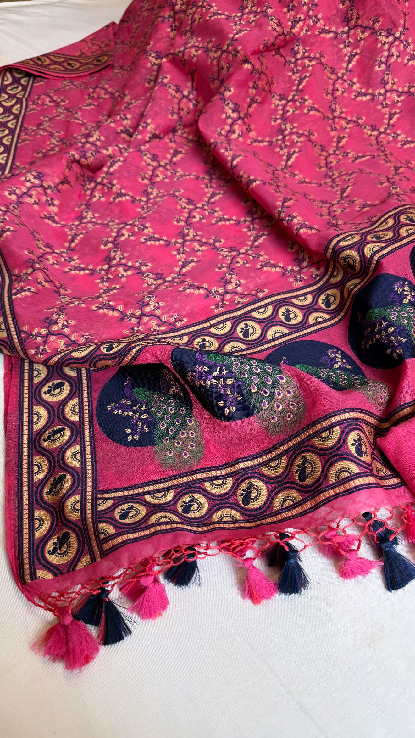 Banarasi cotton resham meenakari suit set