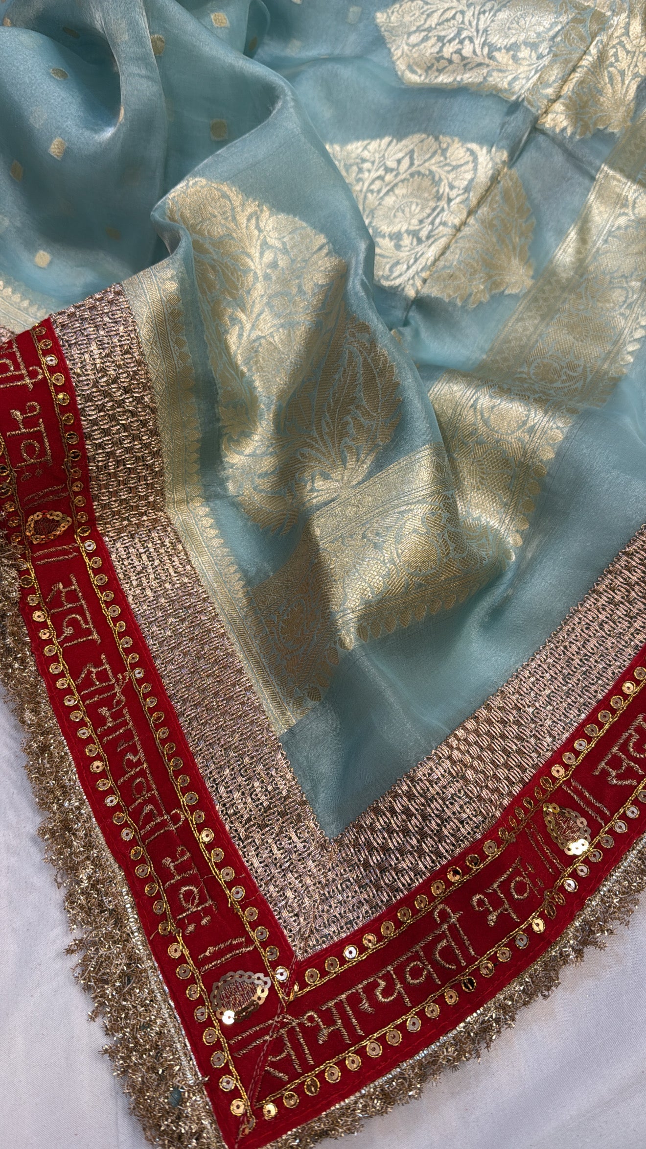 Maharani tissue silk kadhwa gotapatti duppata