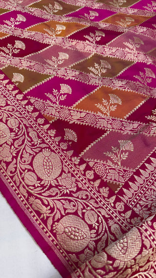 Rangkaat katan silk heavy jaal meenakari duppata