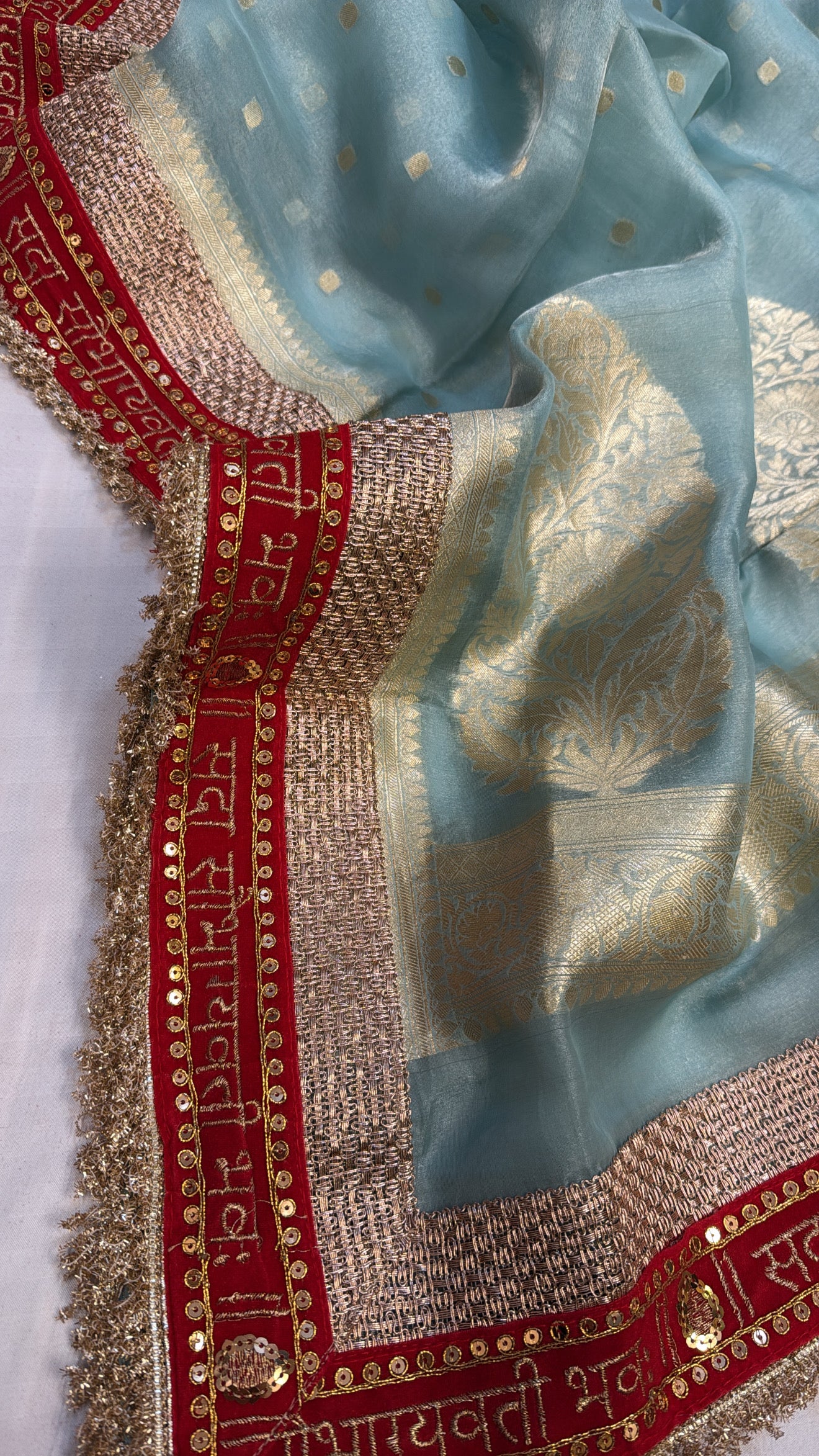 Maharani tissue silk kadhwa gotapatti duppata