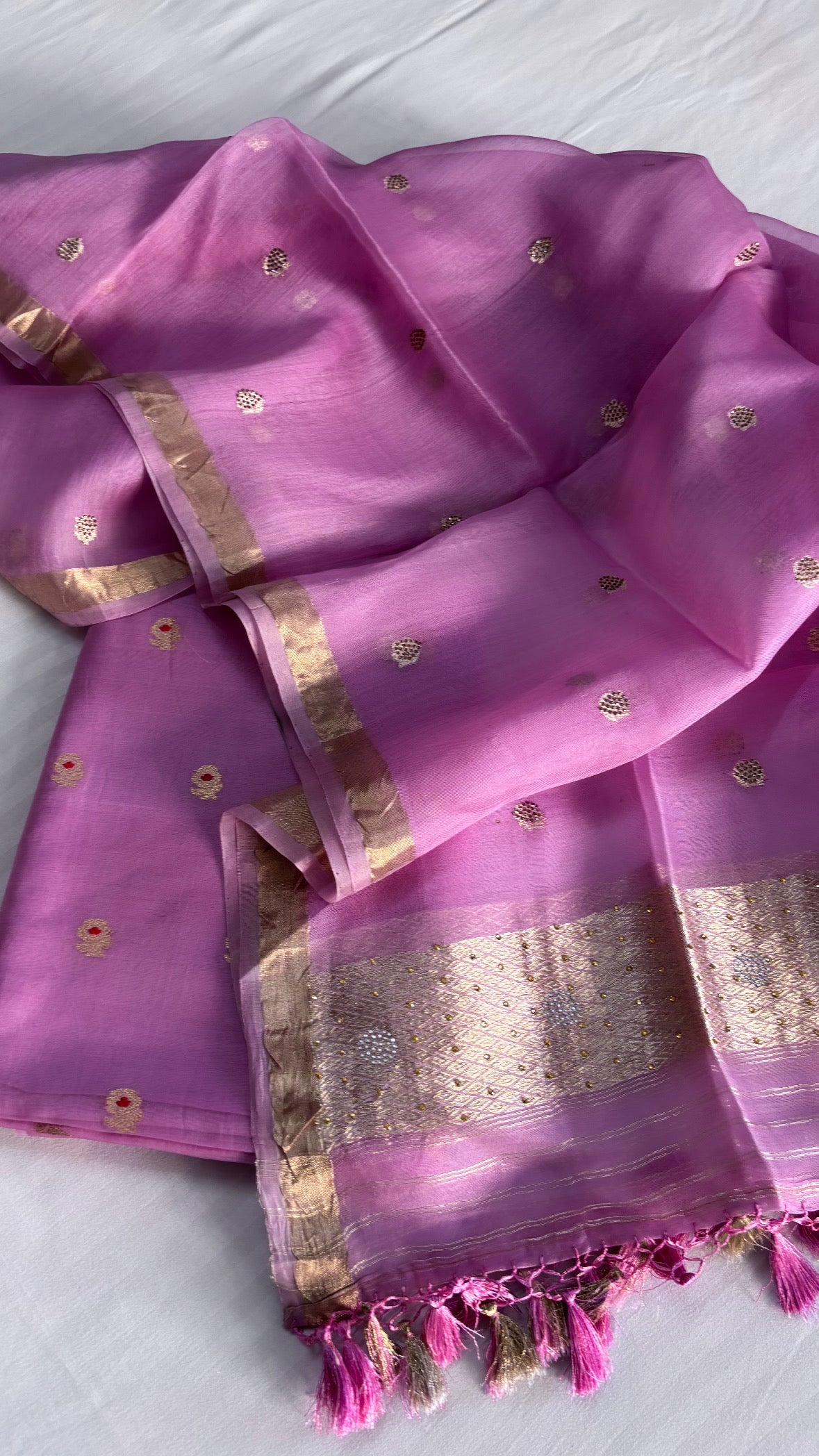 Sitara stonework kora silk kadhwa suit sets