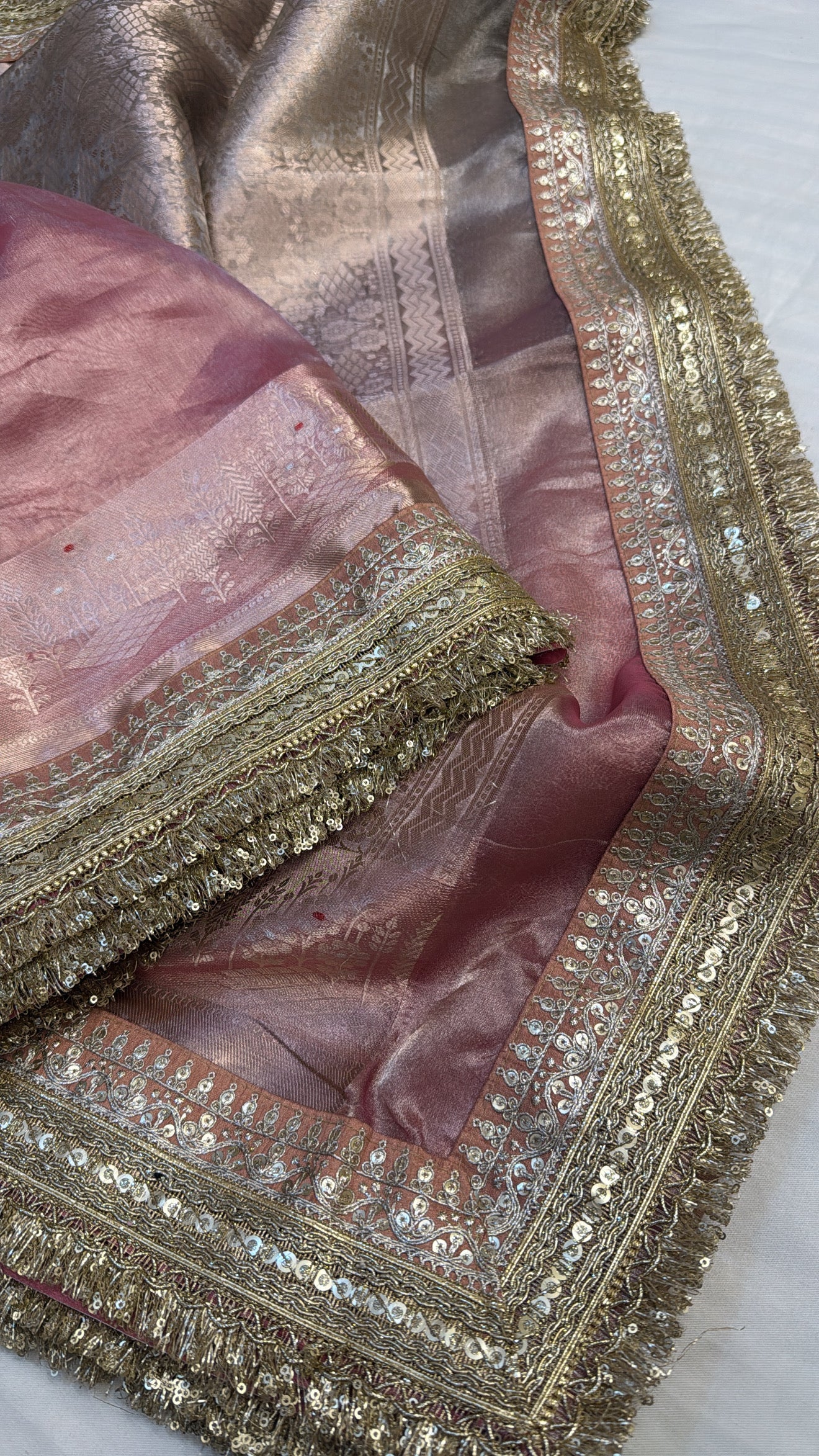 Maharani rang-birangi multicoloured shaded kadhwa tissue silk saree