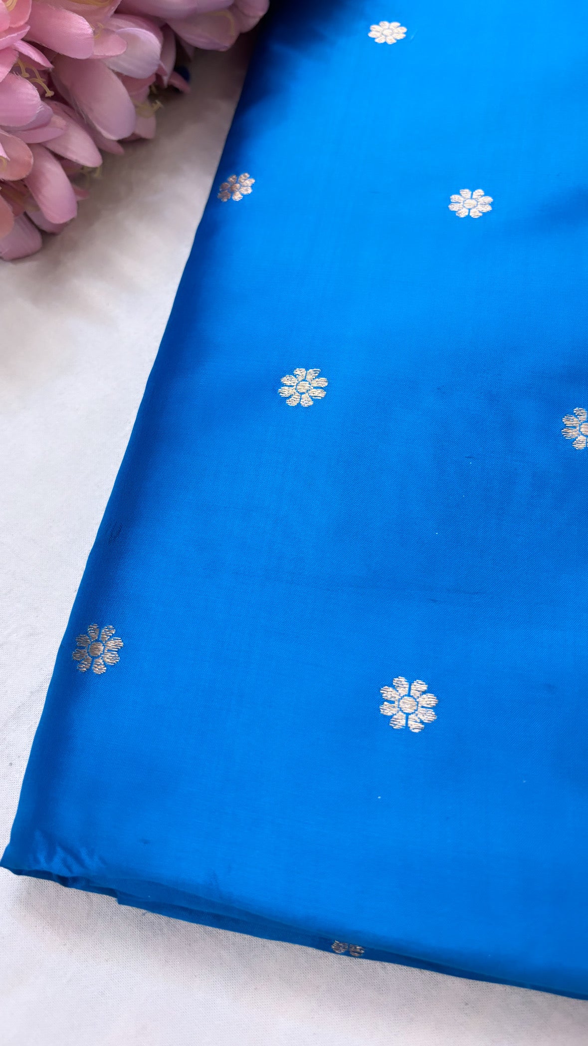 Peacock blue katan silk fabric