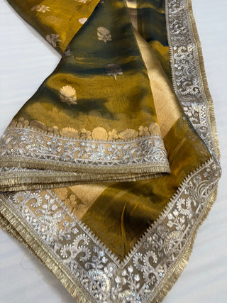 Kanjivaram gold maharani tissue silk kadhwa saree