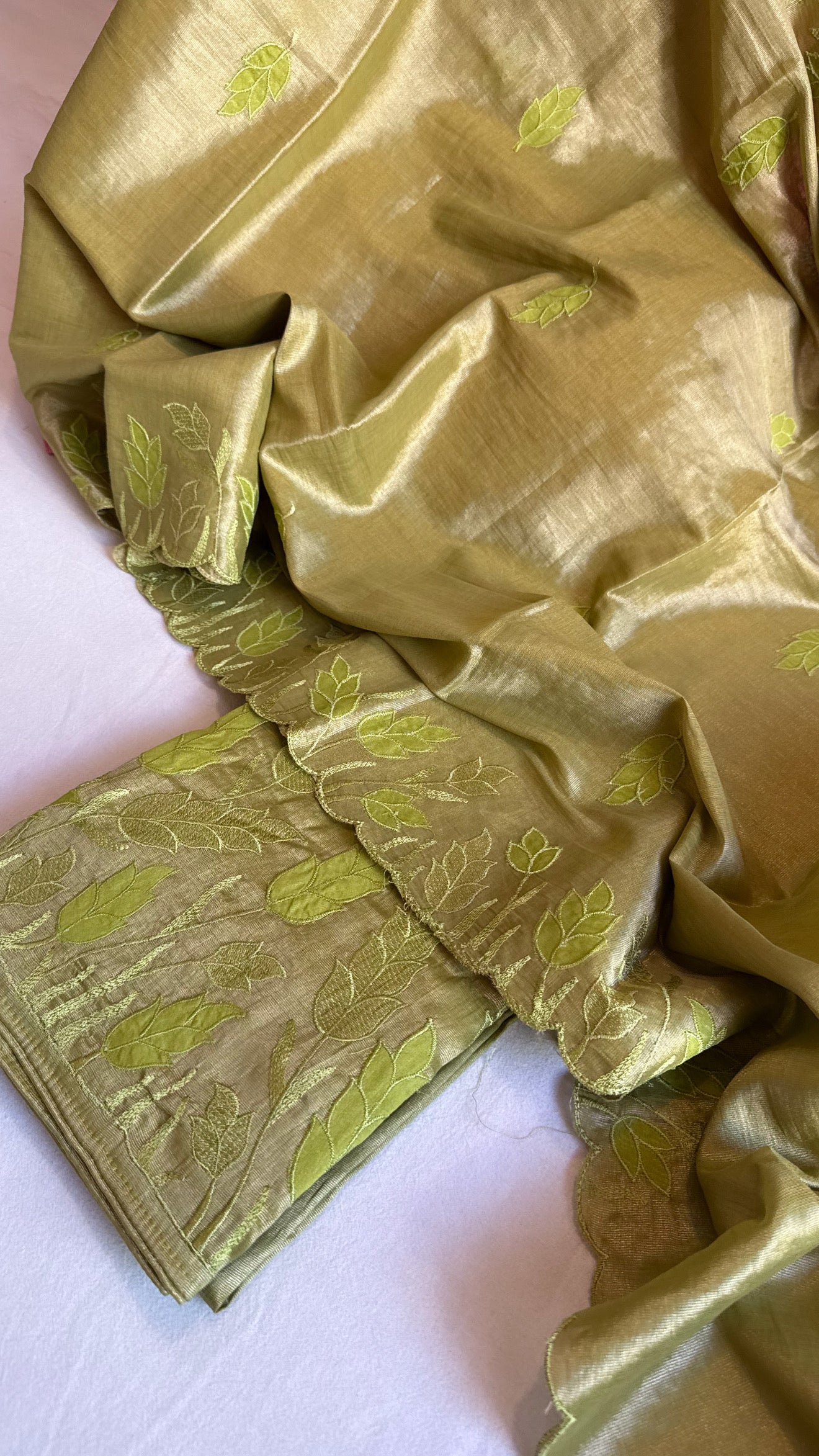 Mul cotton tissue appliqué work suit set