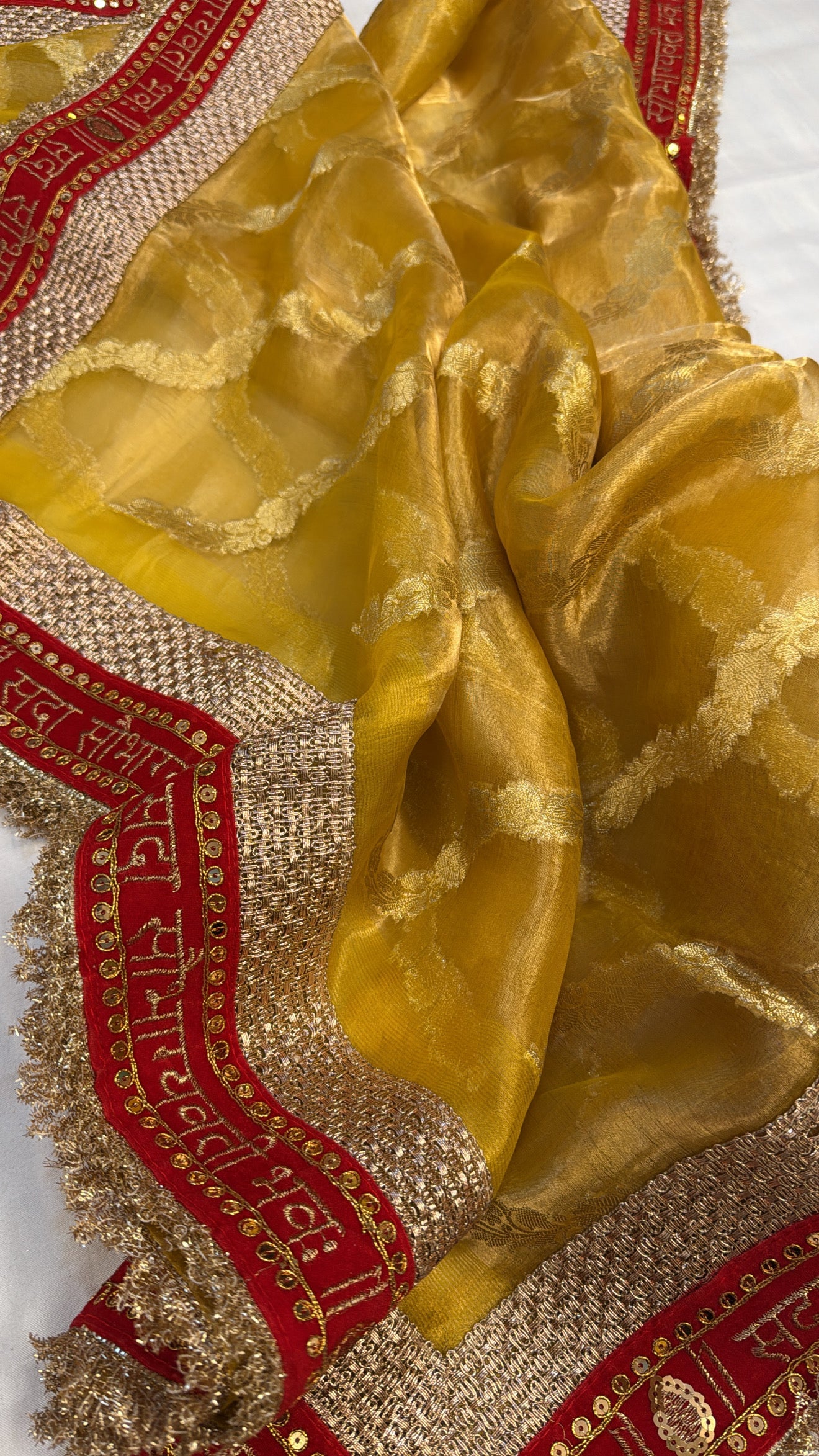 Maharani tissue silk kadhwa gotapatti duppata