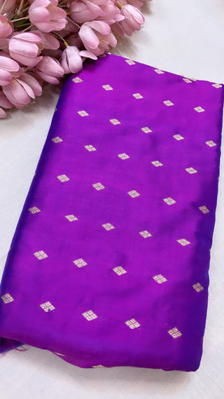 Magenta purple katan silk fabric