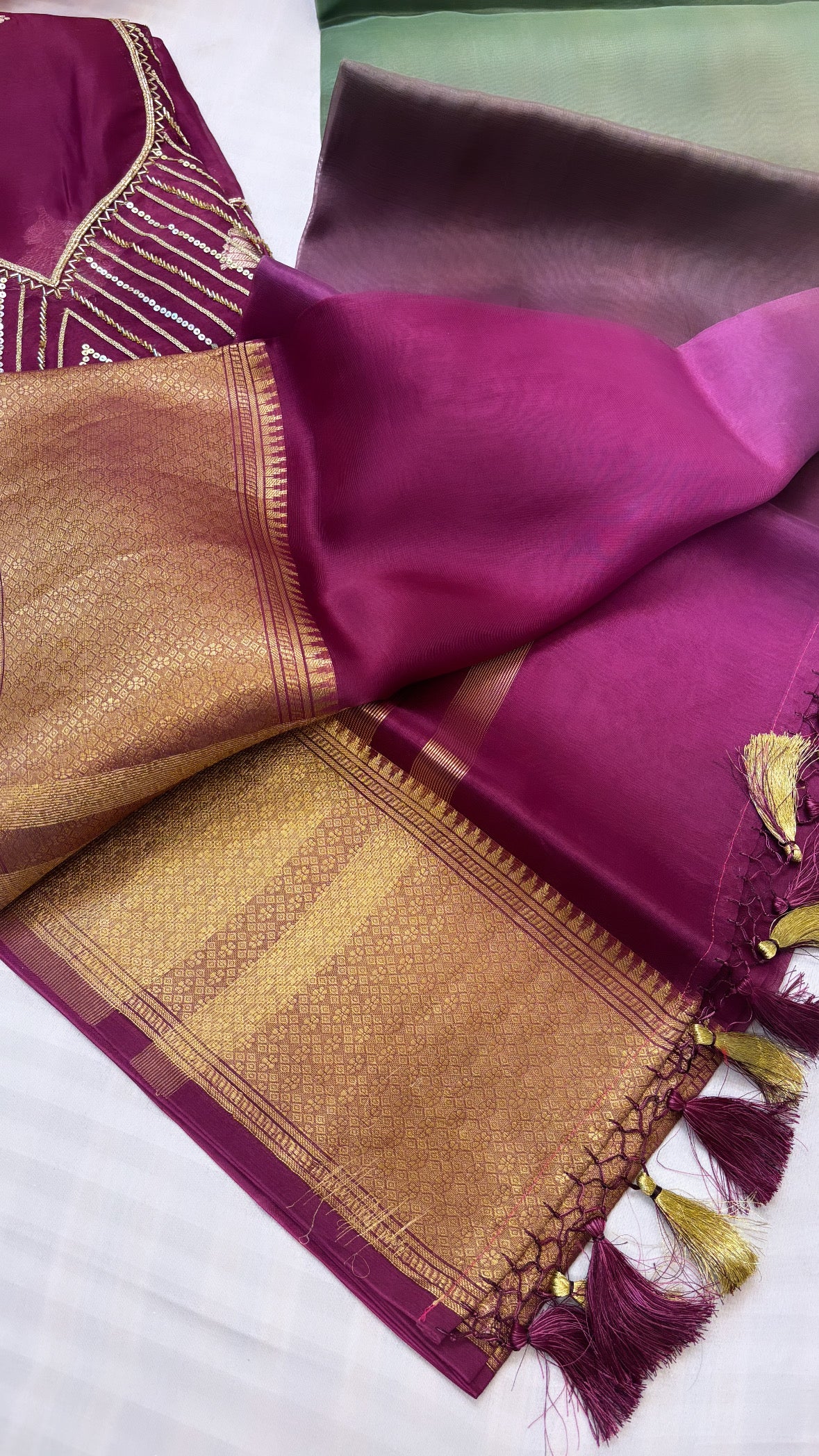 Noor kora silk saree