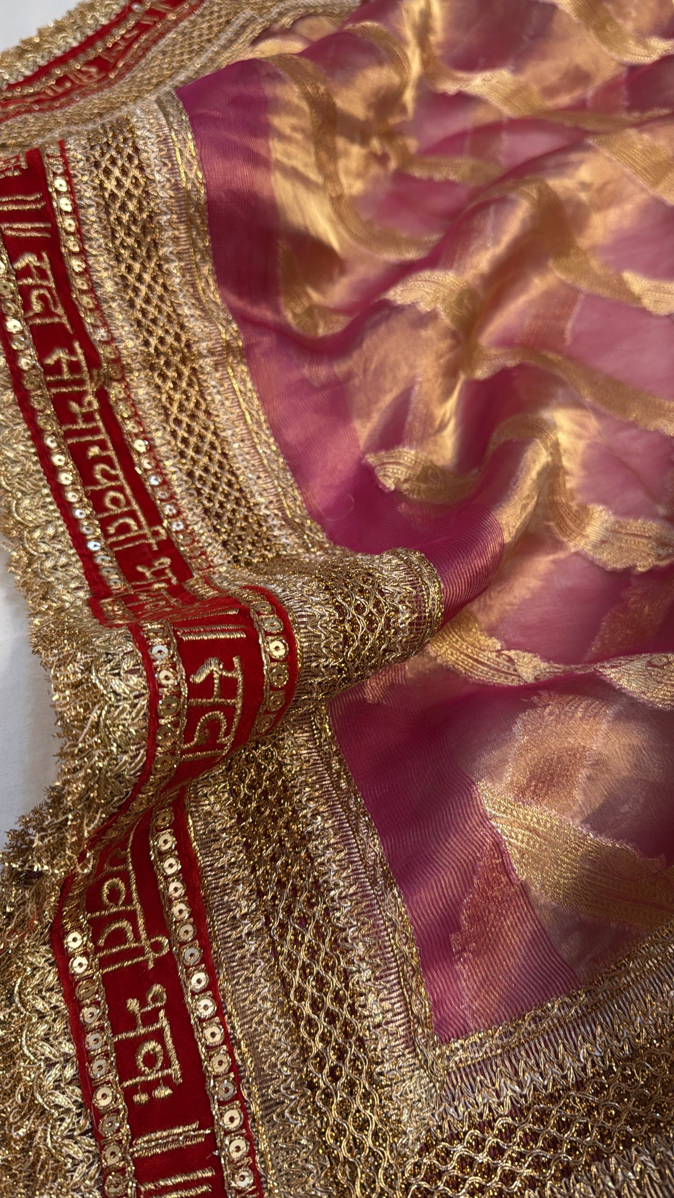 Maharani tissue silk kadhwa gotapatti duppata