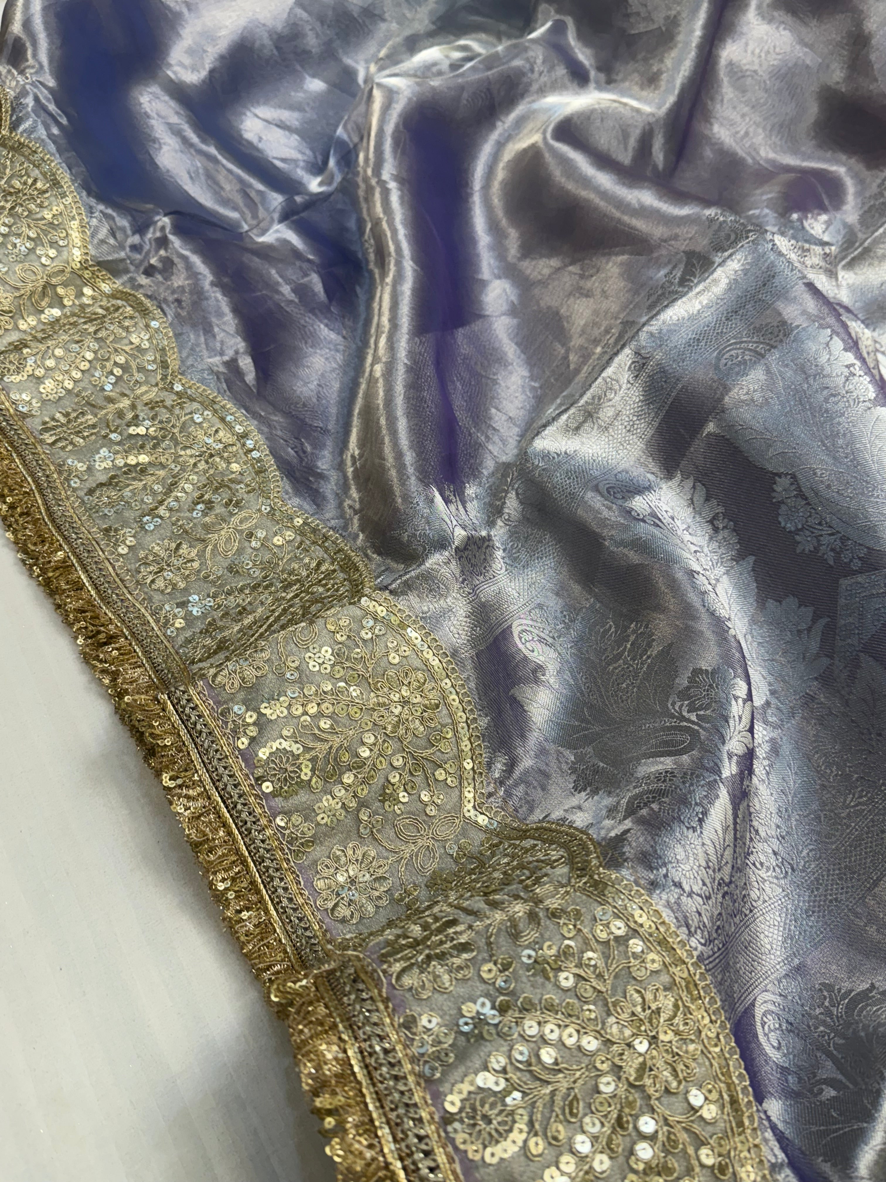 Maharani rang birangi tissue silk shaded multicoloured kadhwa saree